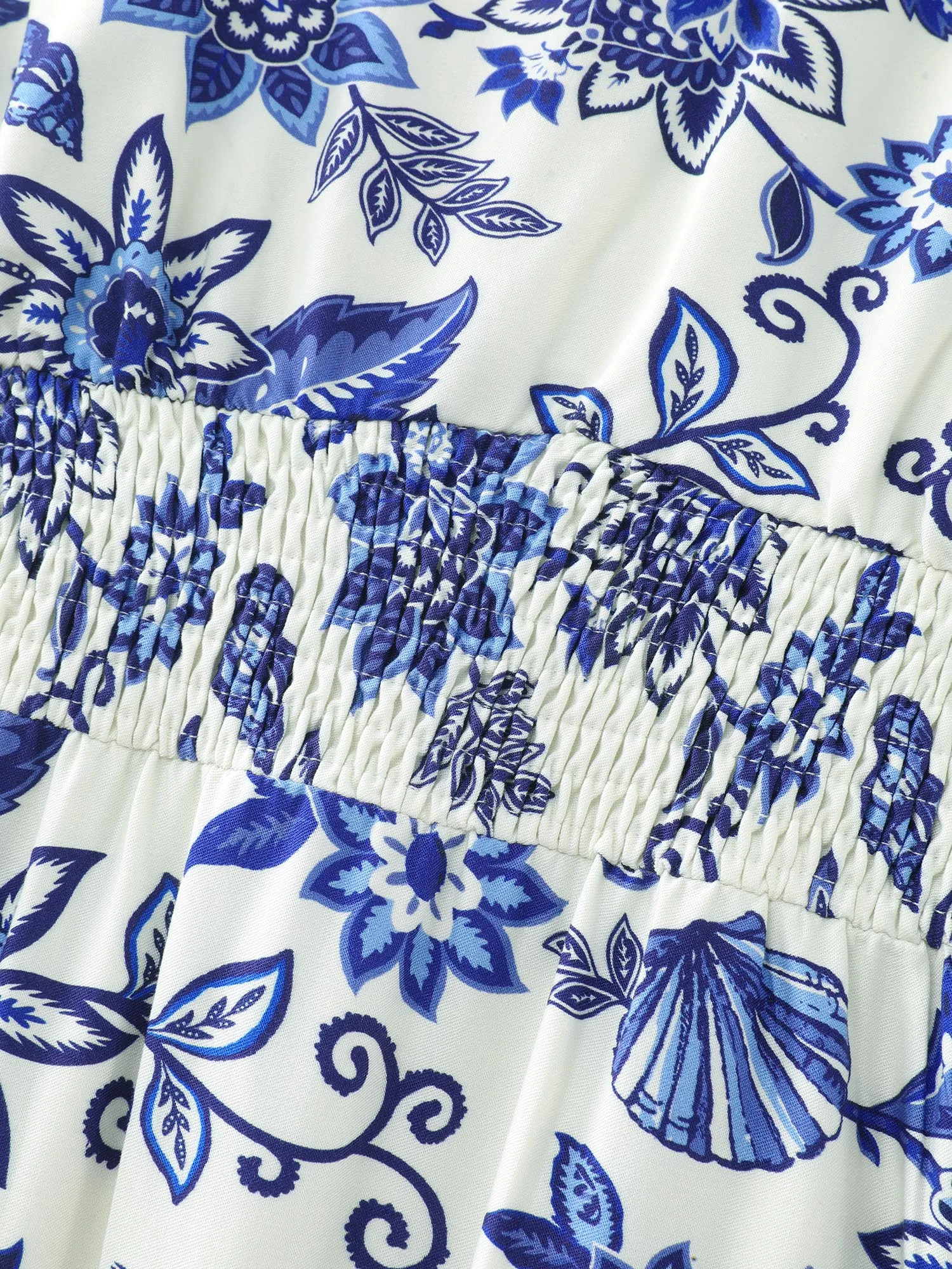 Floral Print Ruffled Sleeve Embroidered Midi Dress sold by Bloomchic product image thumbnail 5