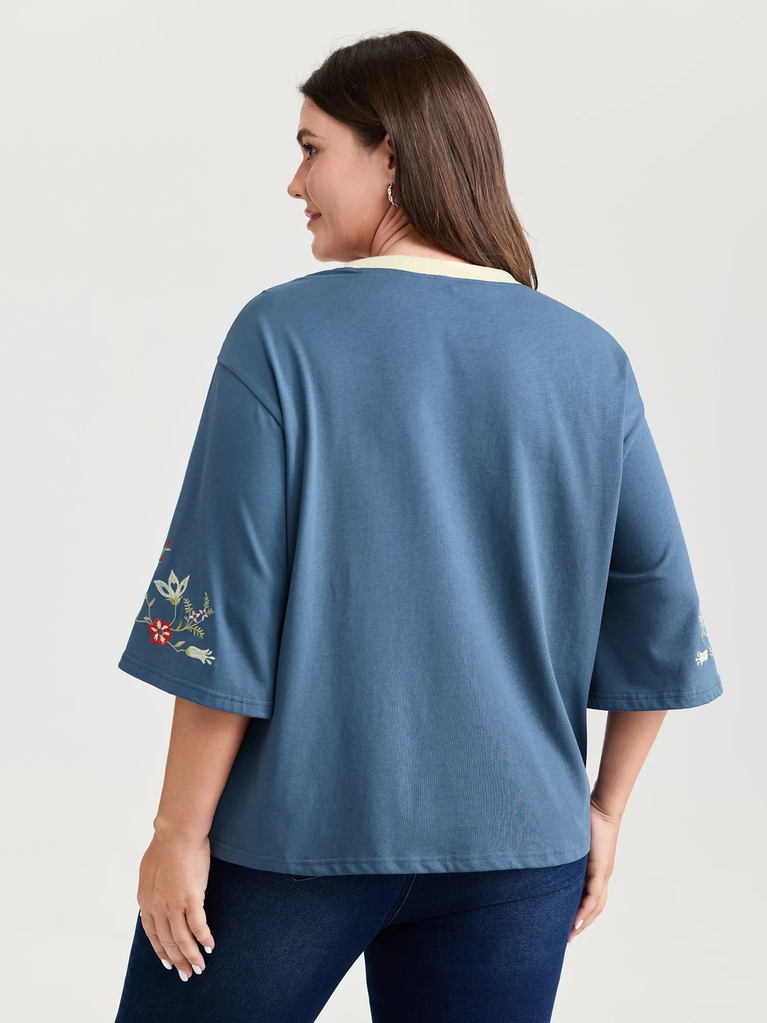 Cotton Football Pattern Colorful Drop-Shoulder T-Shirt sold by Bloomchic product image thumbnail 4