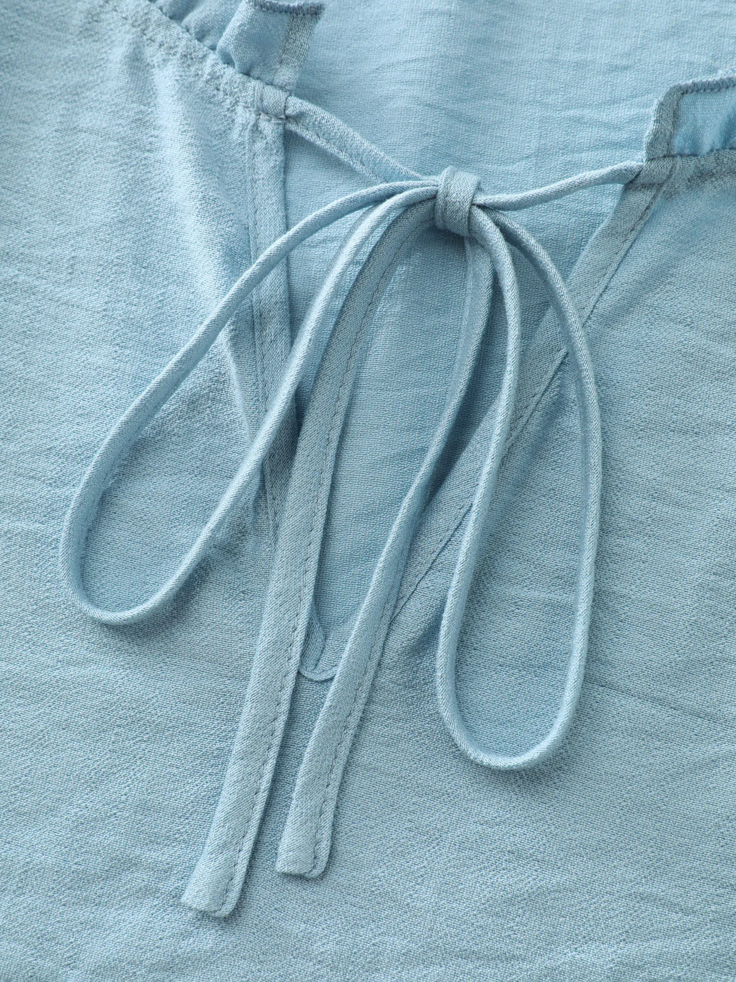 Rayon Color Contrast Ruffled Sleeve Blouse sold by Bloomchic product image thumbnail 5