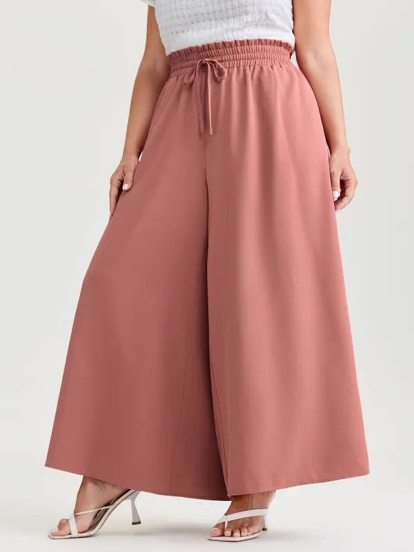 Stretchy Drawstring Waist Pockets Pants made by Bloomchic