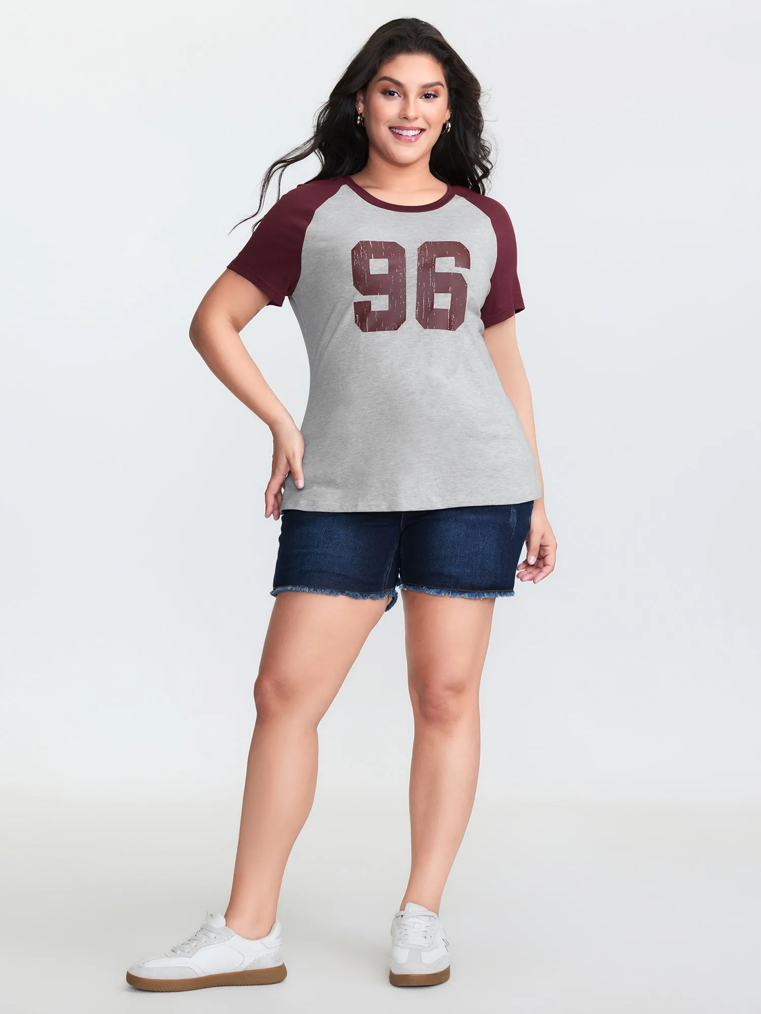 Supersoft Raglan Sleeve Printed T-Shirt sold by Bloomchic product image thumbnail 3