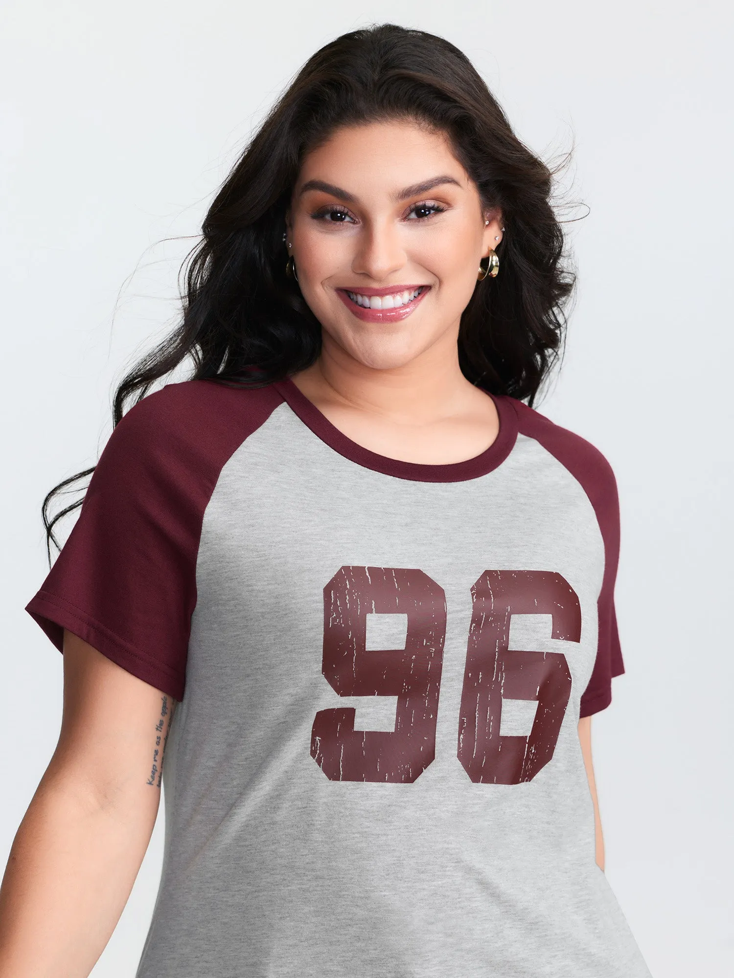 Supersoft Raglan Sleeve Printed T-Shirt sold by Bloomchic product image thumbnail 2