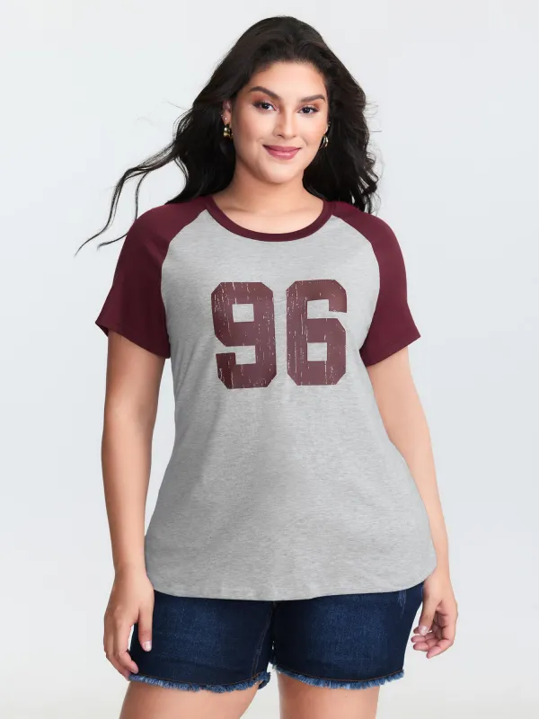 Supersoft Raglan Sleeve Printed T-Shirt sold by Bloomchic