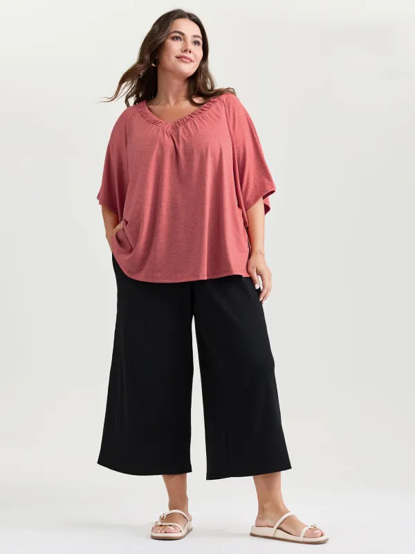 Supersoft Bust-Friendly Flowy Plain Top made by Bloomchic