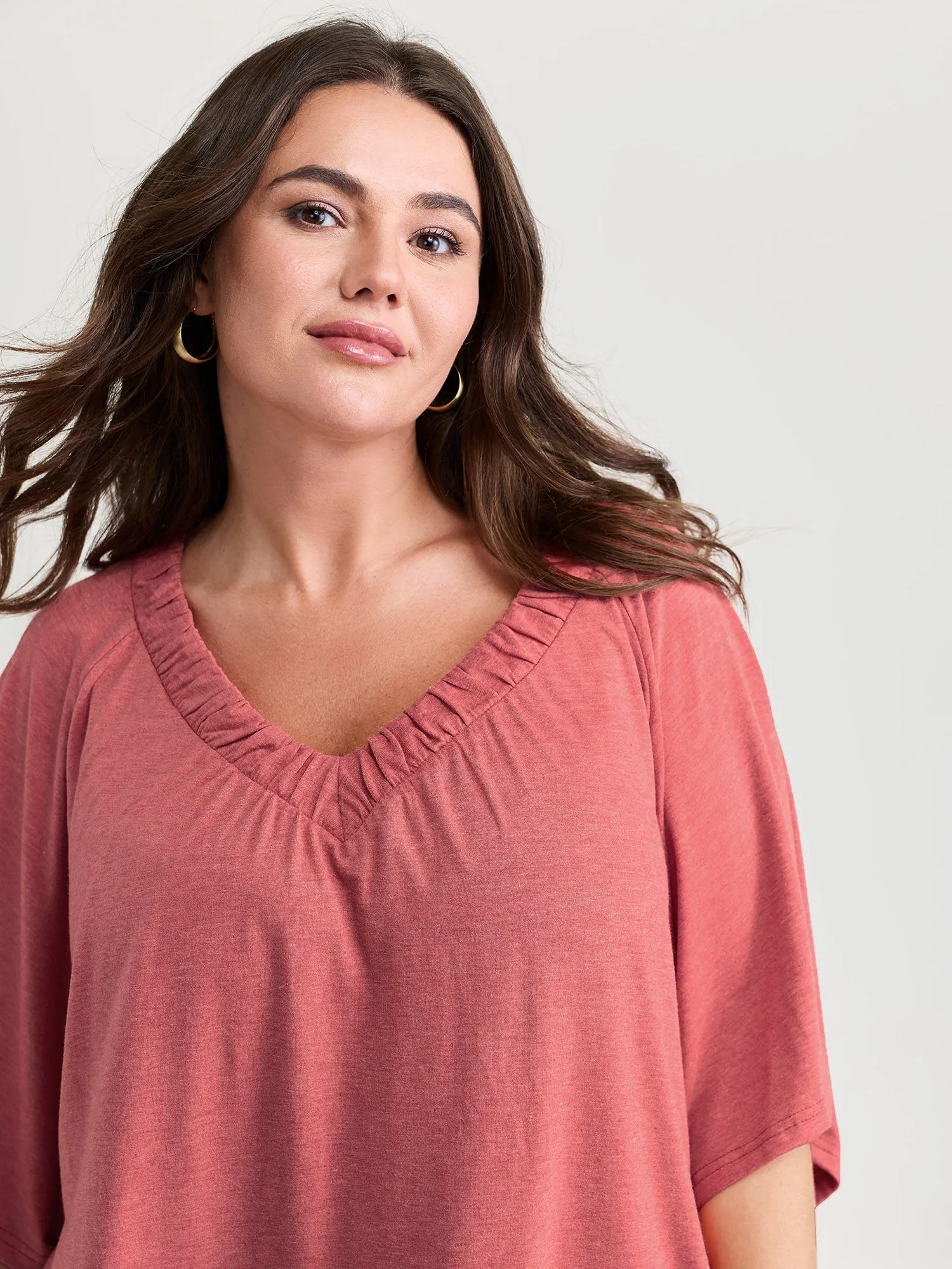 Supersoft Bust-Friendly Flowy Plain Top sold by Bloomchic product image thumbnail 3