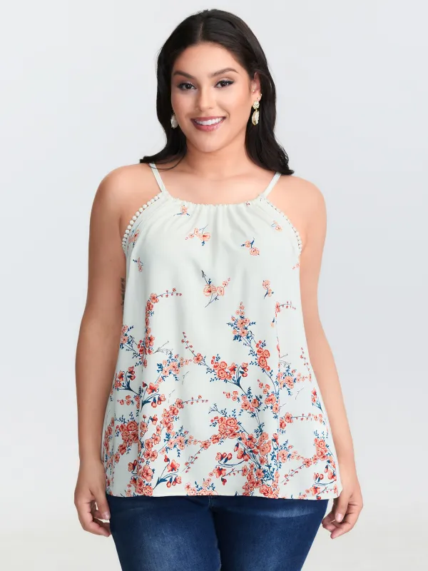 Blooming Floral Print Flowy Tank Top made by Bloomchic