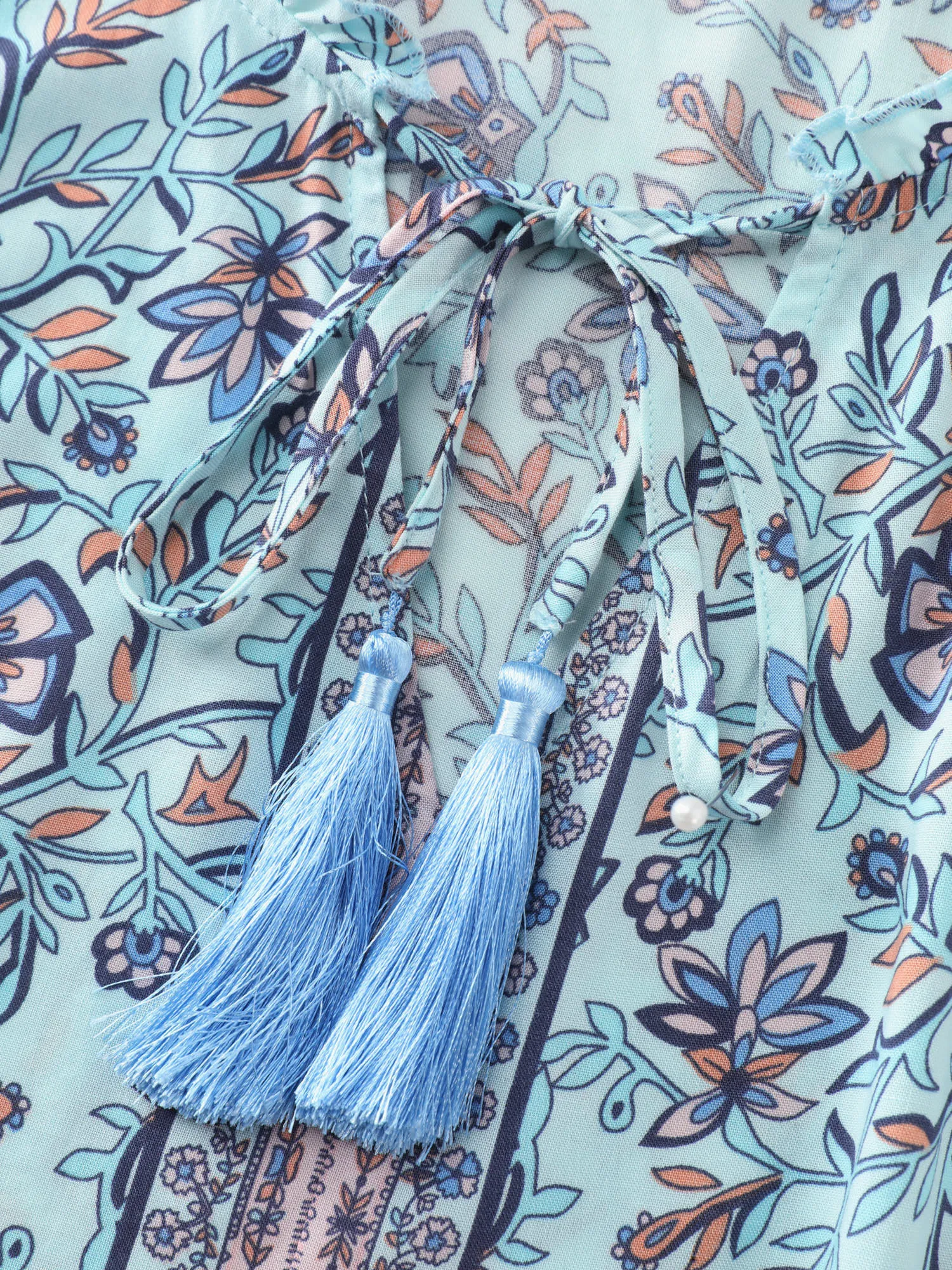 Boho Romance Bust-Friendly Drawstring Blouse sold by Bloomchic product image thumbnail 5