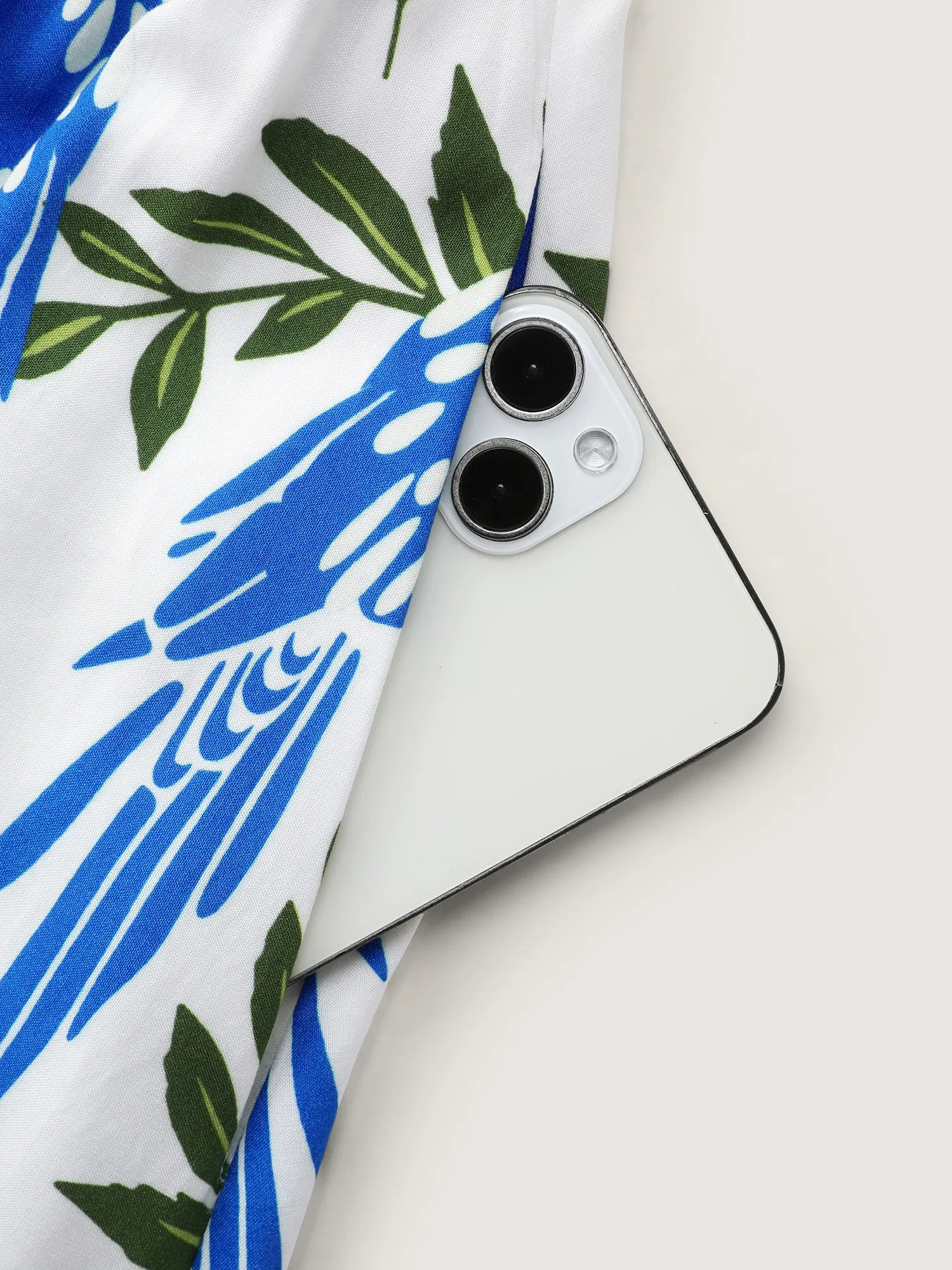 Large Floral Print Pockets Rayon Midi Dress sold by Bloomchic product image thumbnail 5