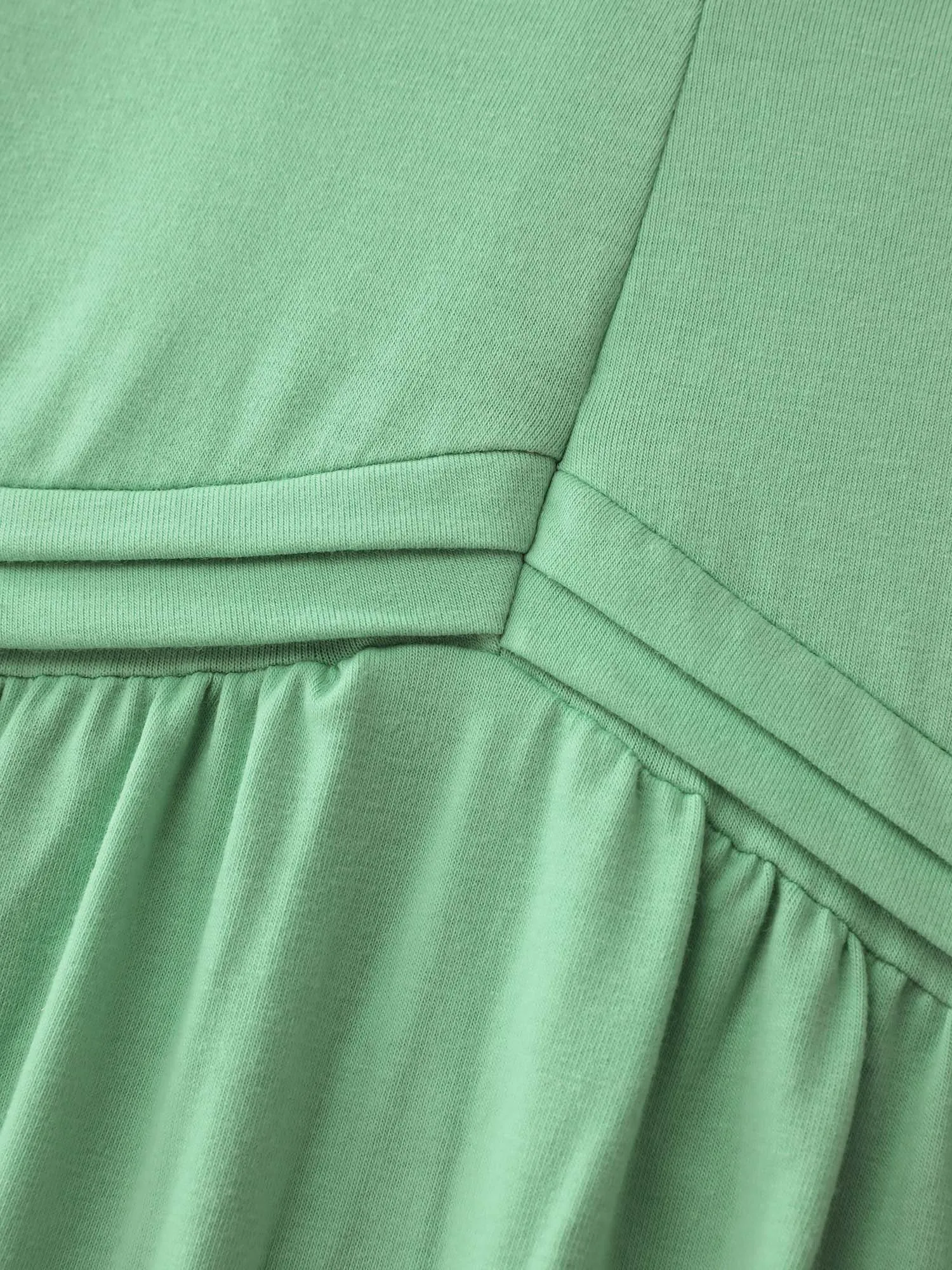 Stretchy Waist Pleated Flutter Sleeve T-Shirt sold by Bloomchic product image thumbnail 5