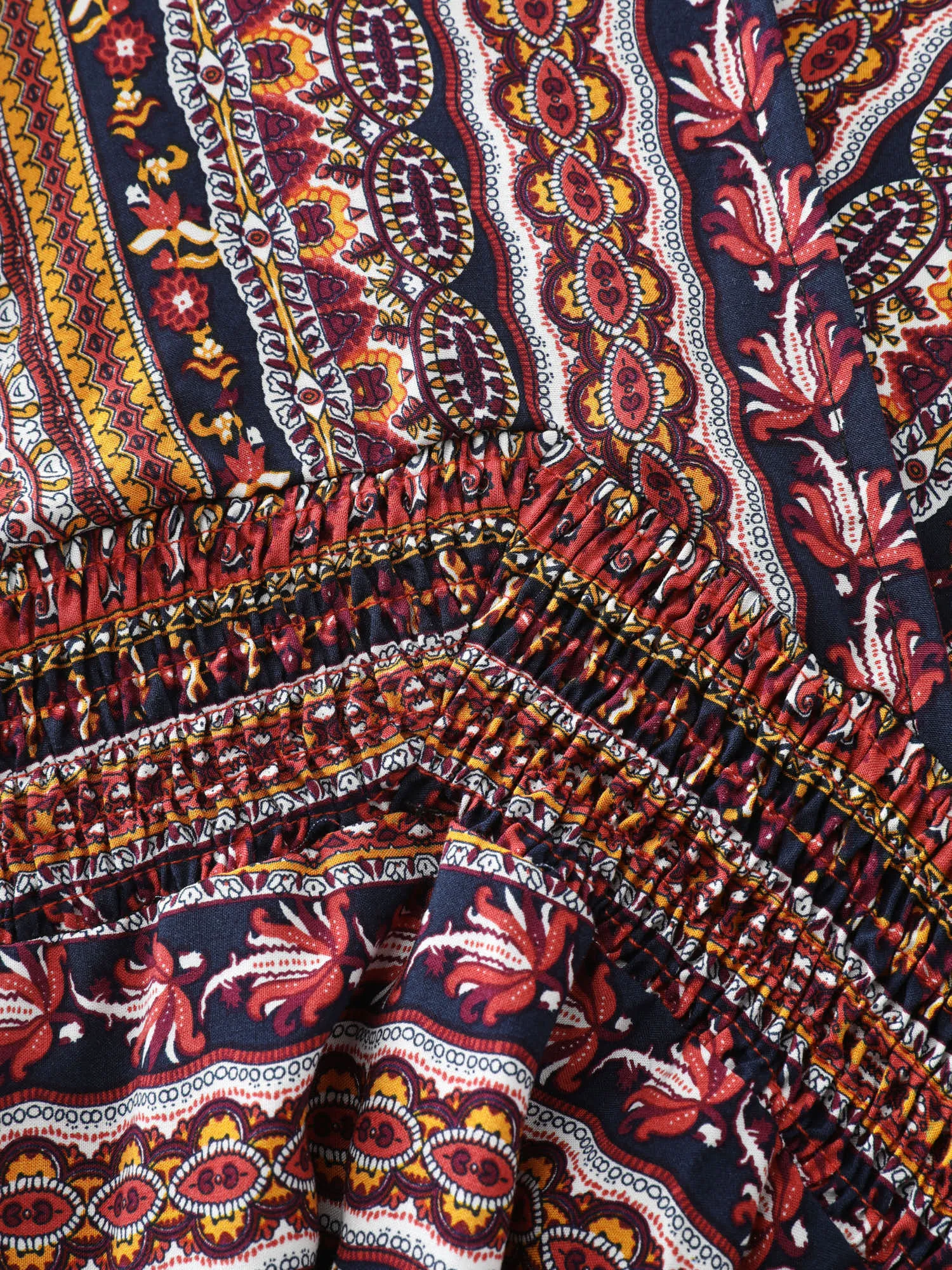 Boho Striped Print Handkerchief Hem Blouse sold by Bloomchic product image thumbnail 5