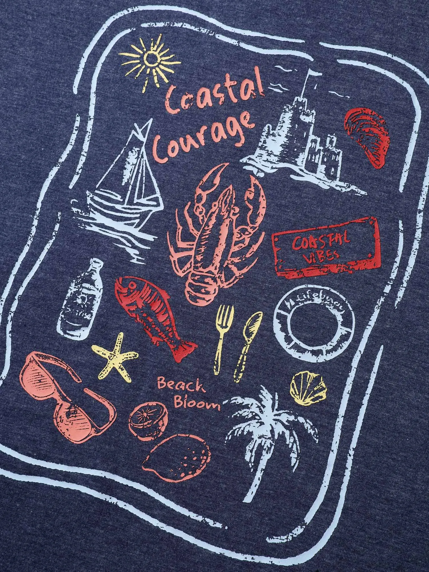 Supersoft Surf Vibes Round Neckline Plain T-Shirt sold by Bloomchic product image thumbnail 5