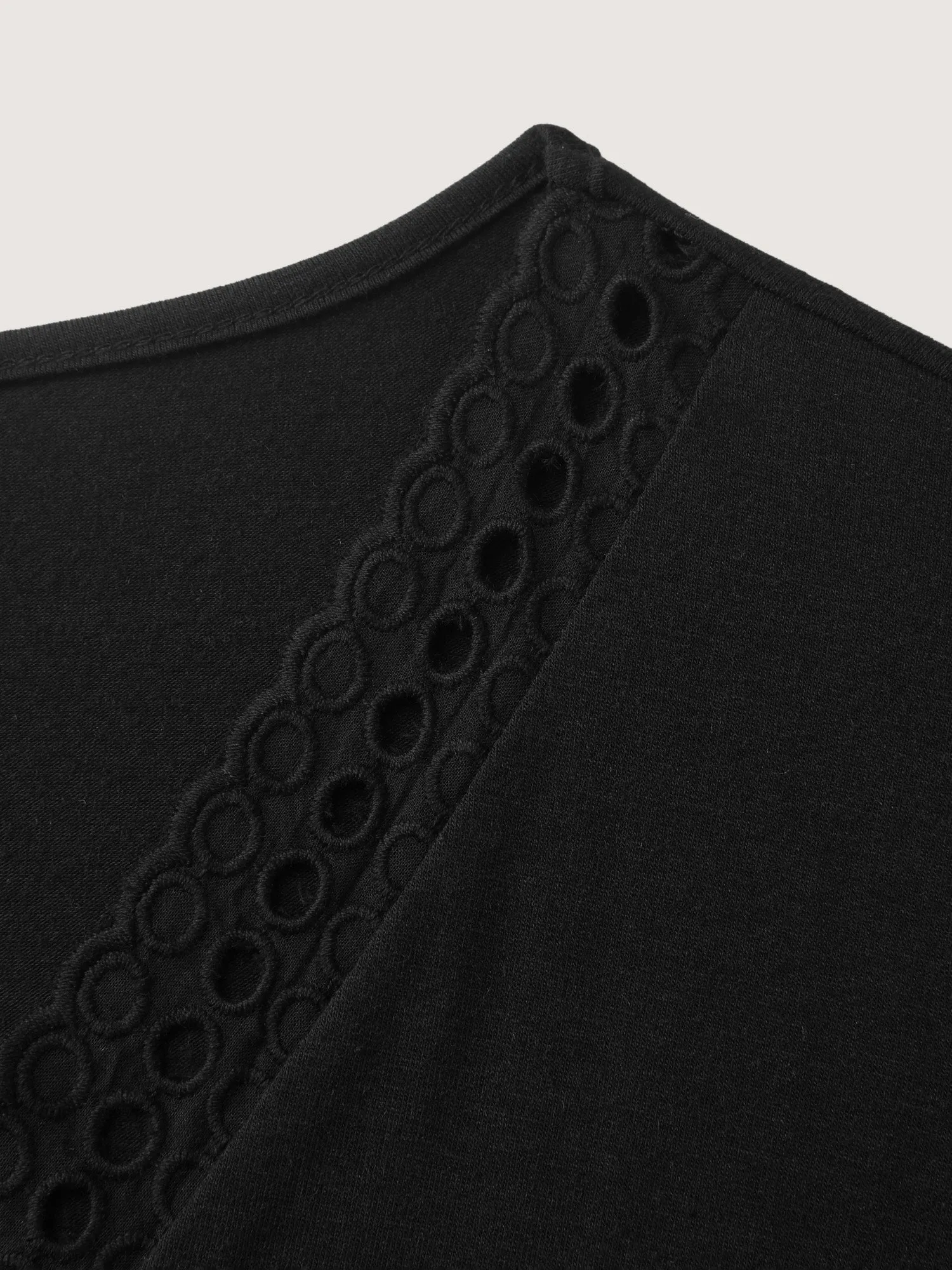 Supersoft Lace Trim Layered Sleeve T-Shirt sold by Bloomchic product image thumbnail 5