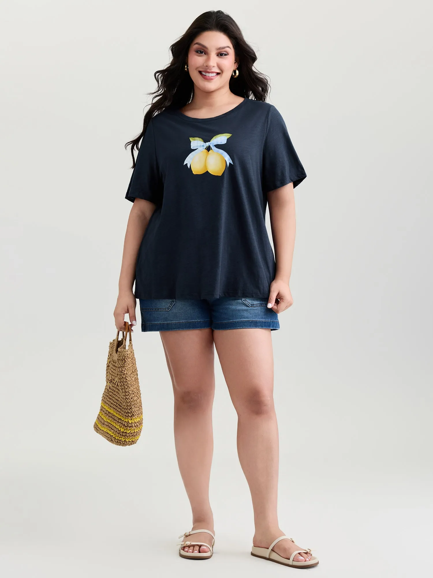 Pure Cotton Fresh Lemon Print T-Shirt sold by Bloomchic product image thumbnail 3