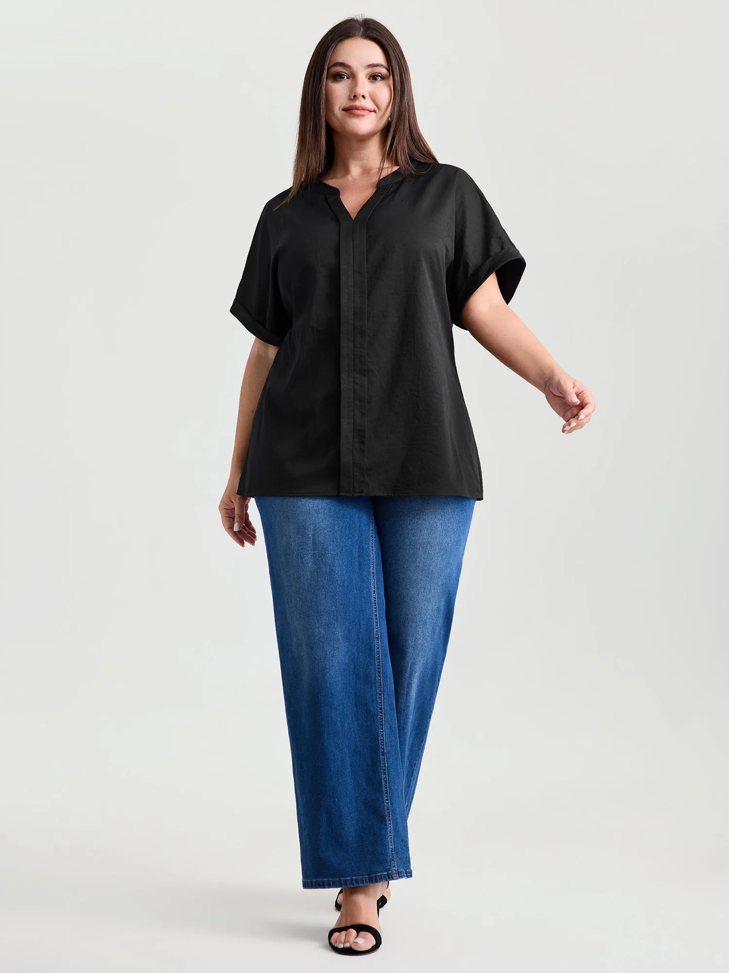 Breathable Feel Textured Blouse sold by Bloomchic product image thumbnail 3