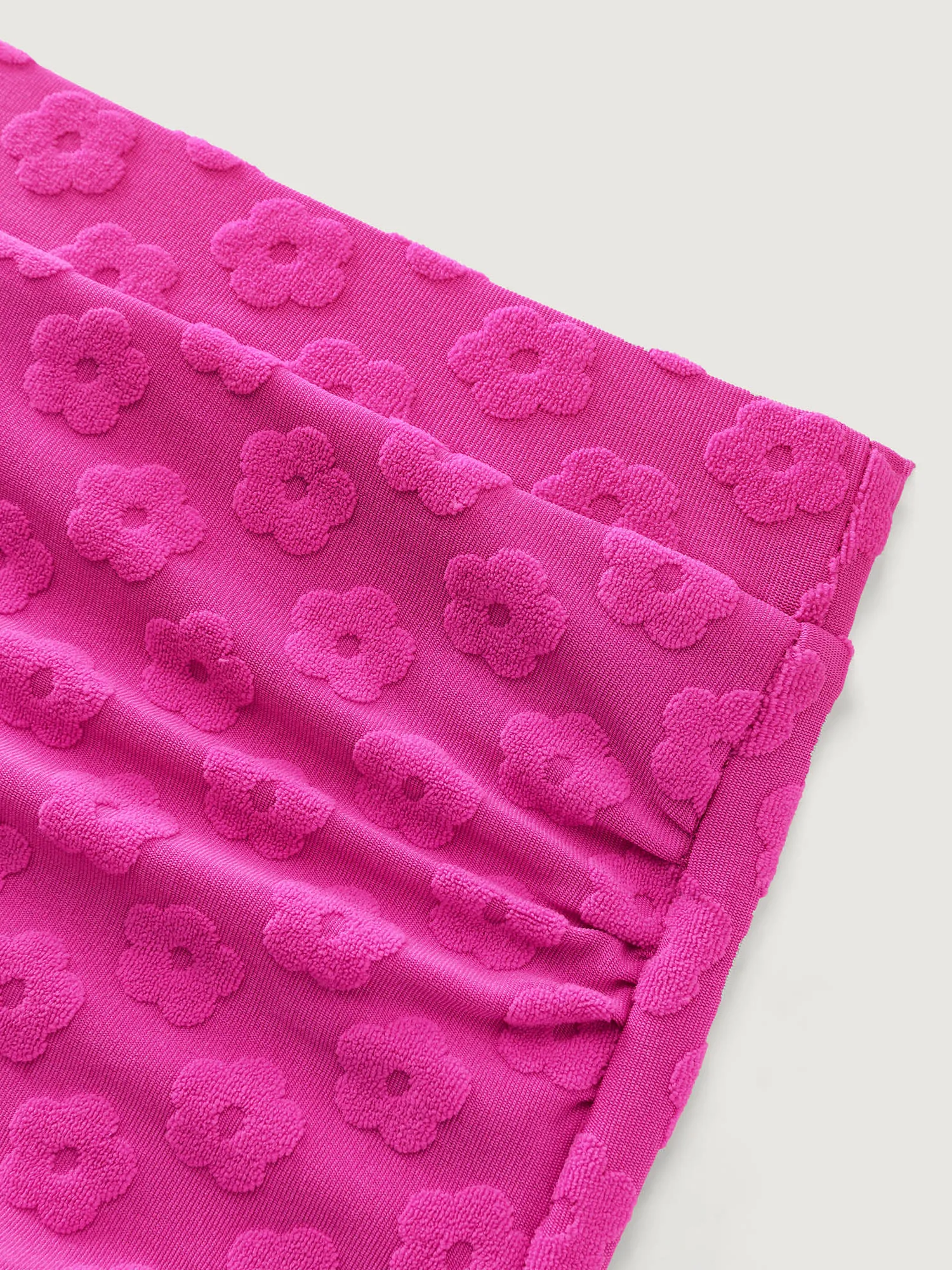 Textured Ruched High-Waisted Swim Bottoms sold by Bloomchic product image thumbnail 5