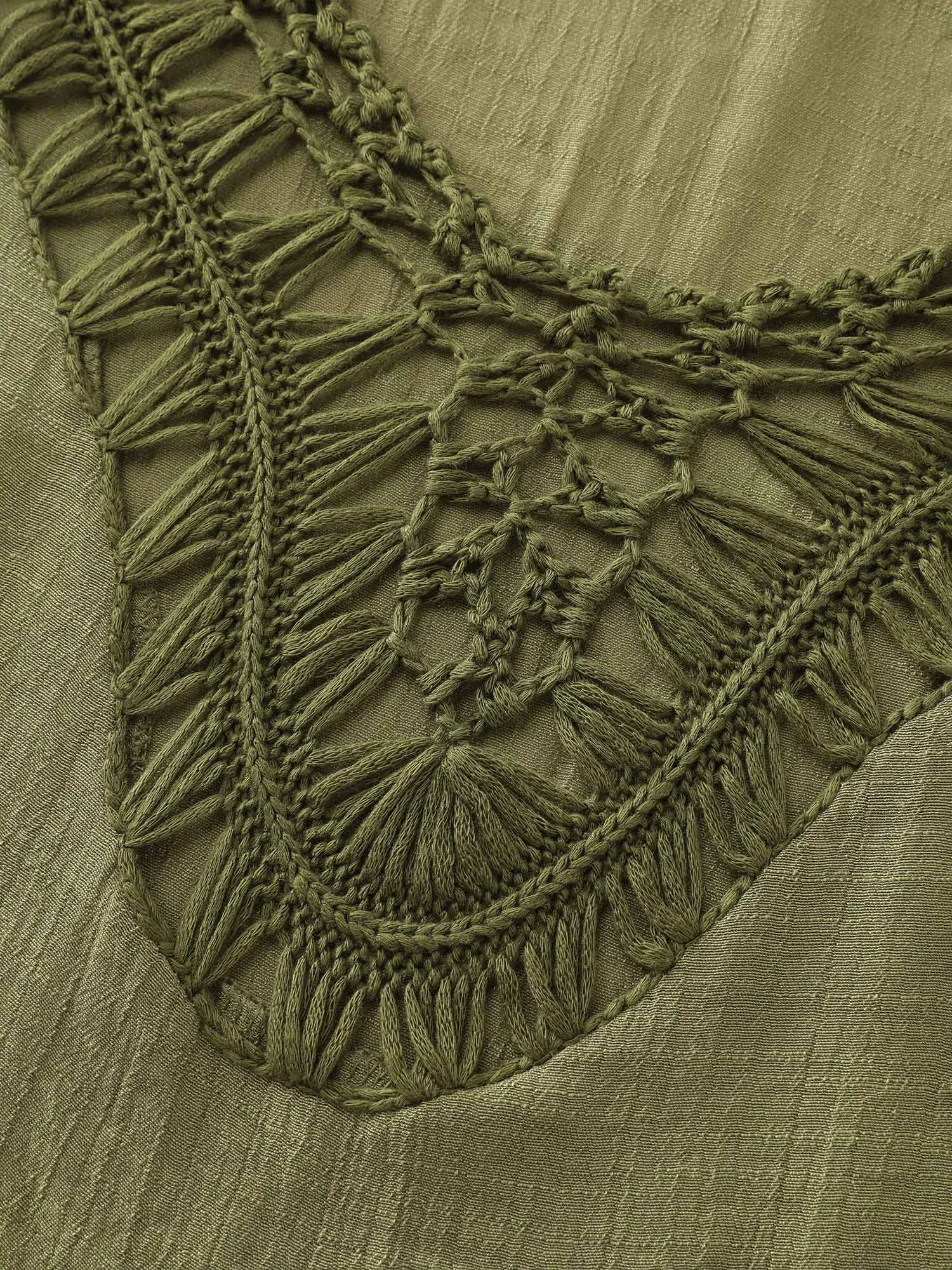 Hand Crocheted Fringe Hem Swim Cover-Up sold by Bloomchic product image thumbnail 5