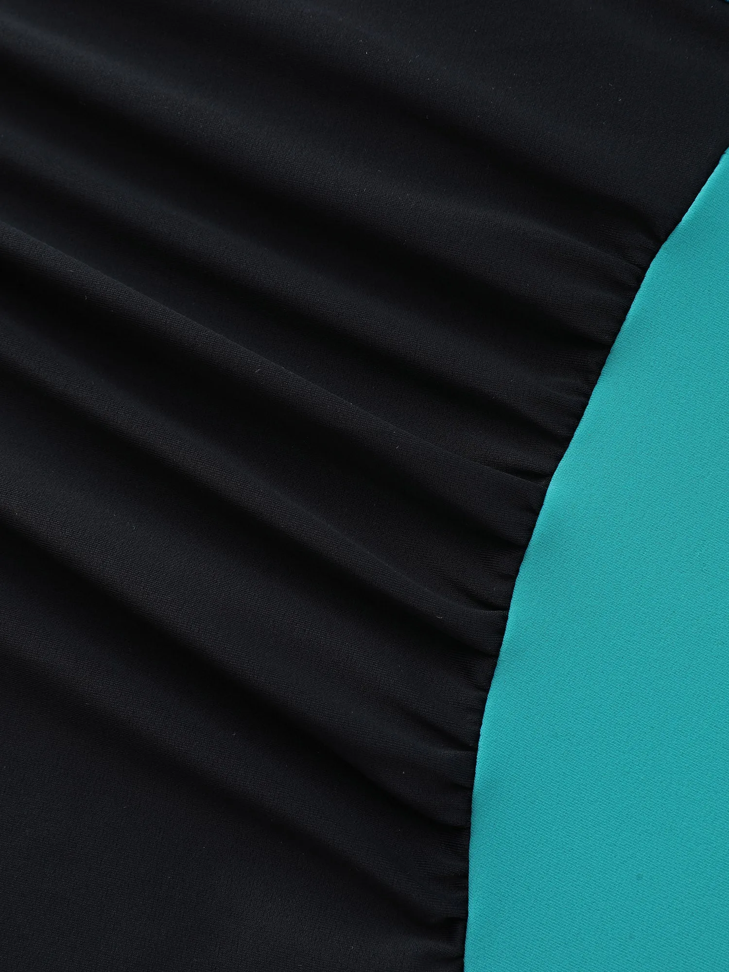 Colorblock Ruched Tummy-Control One-Piece Swimsuit sold by Bloomchic product image thumbnail 5