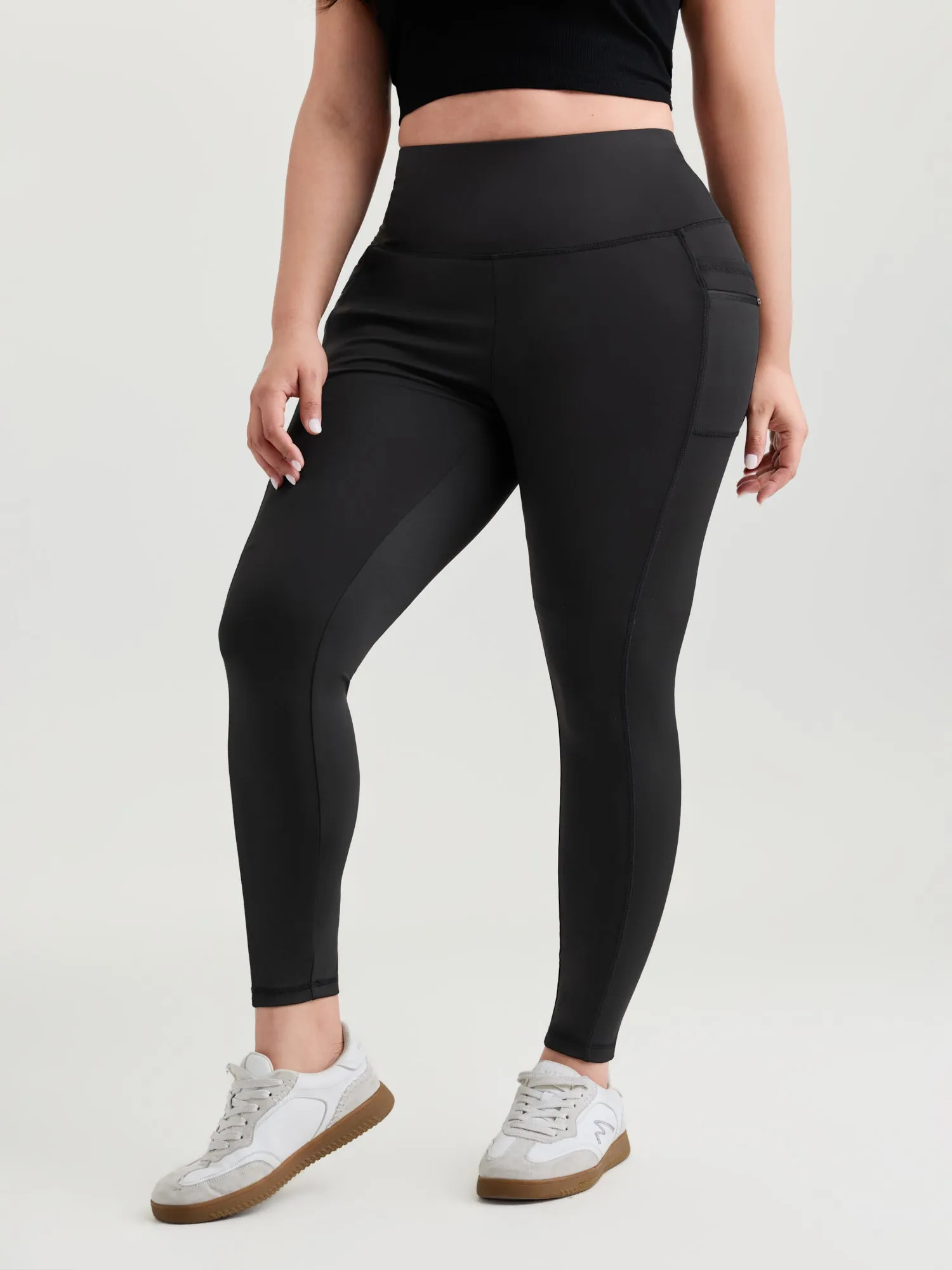 Stretchy Back Zipper Pockets Leggings sold by Bloomchic product image thumbnail 2