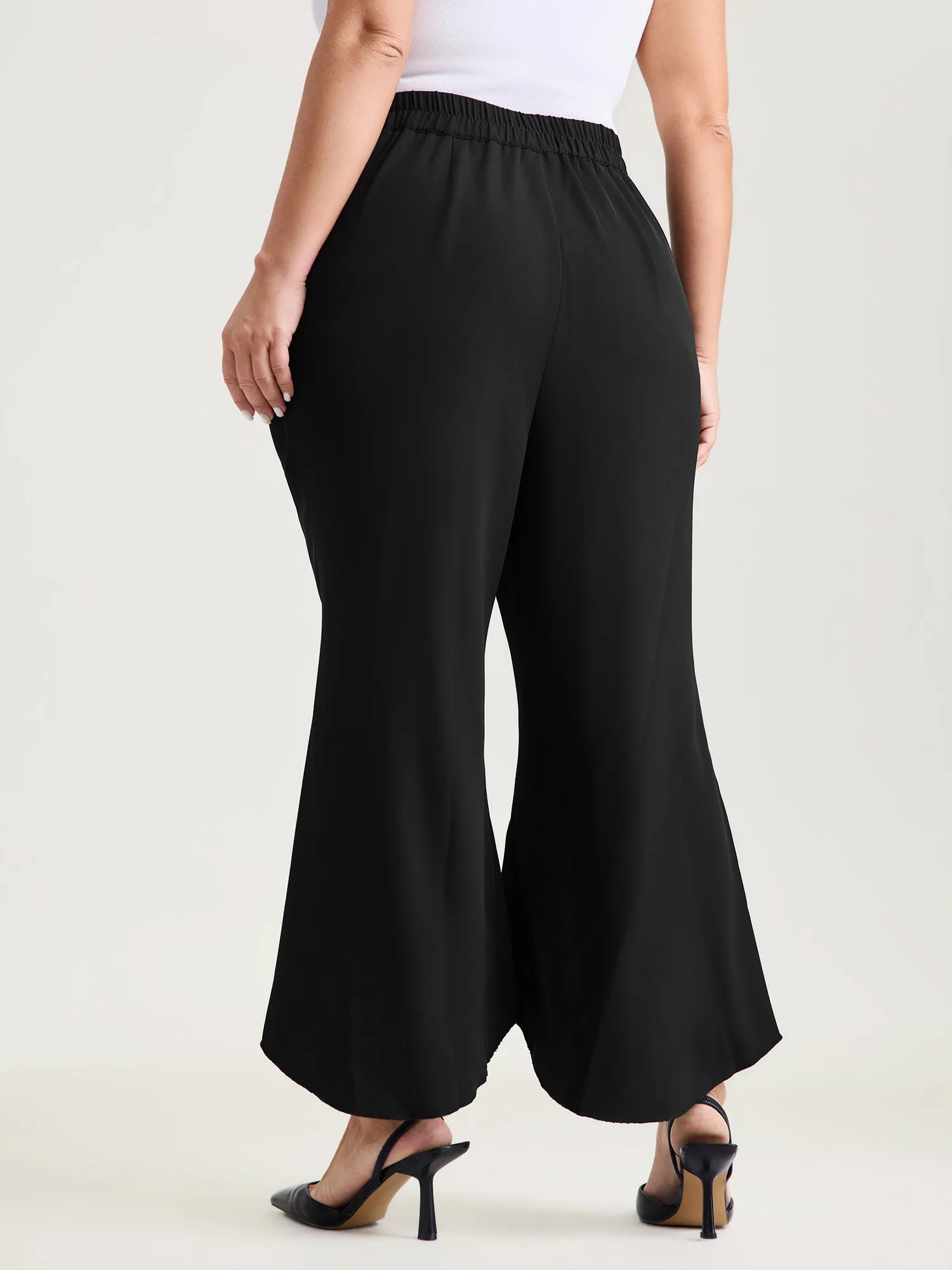 Lotus Leaf Hem Flared Hem Pants sold by Bloomchic product image thumbnail 5