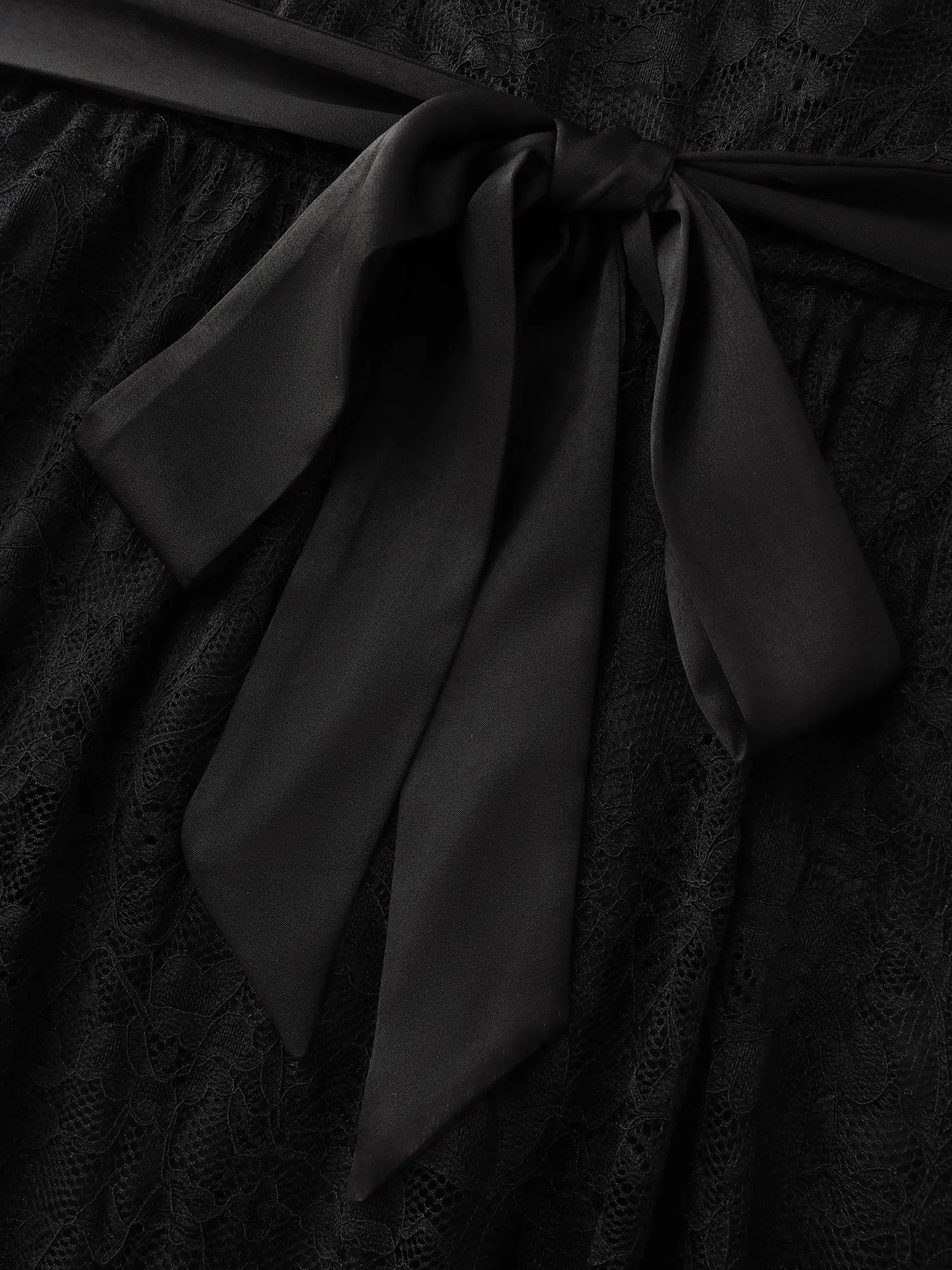 Sensational Lace Stretchy Waist Tie Midi Dress sold by Bloomchic product image thumbnail 5