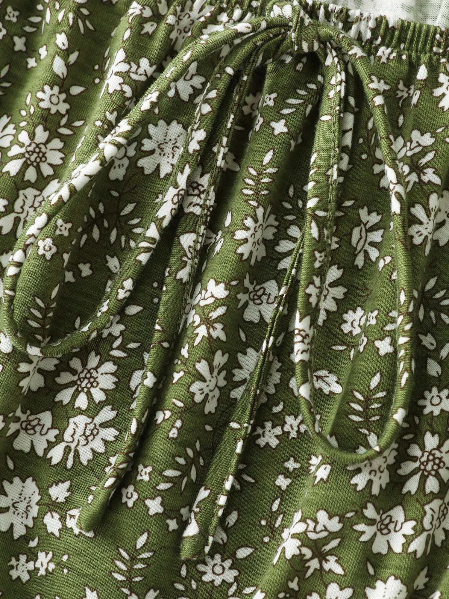 Dense Floral Print Cinched-Waist Midi Dress sold by Bloomchic product image thumbnail 5