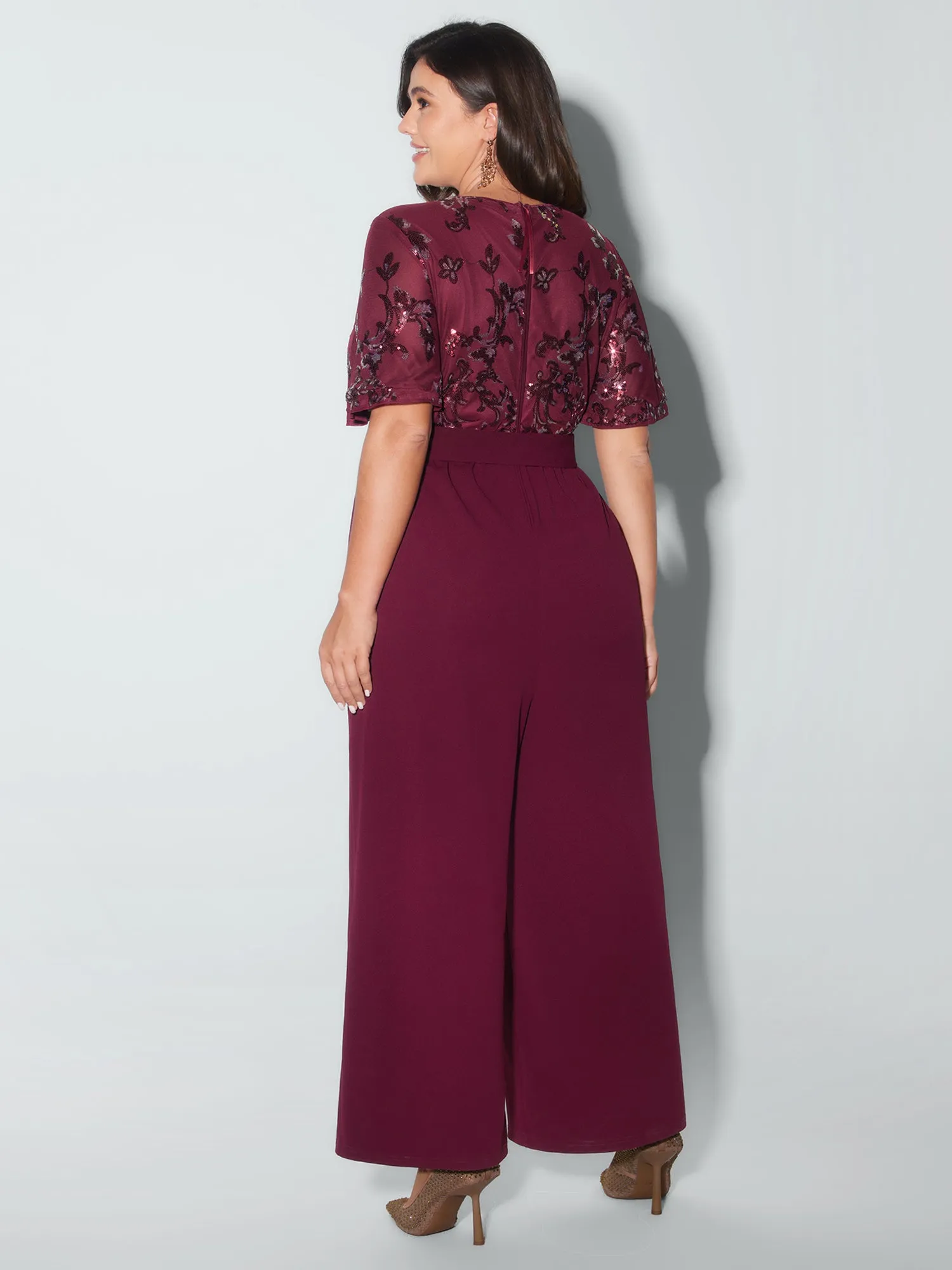 Sweet Floral Print Waist-Tie Jumpsuit sold by Bloomchic product image thumbnail 4