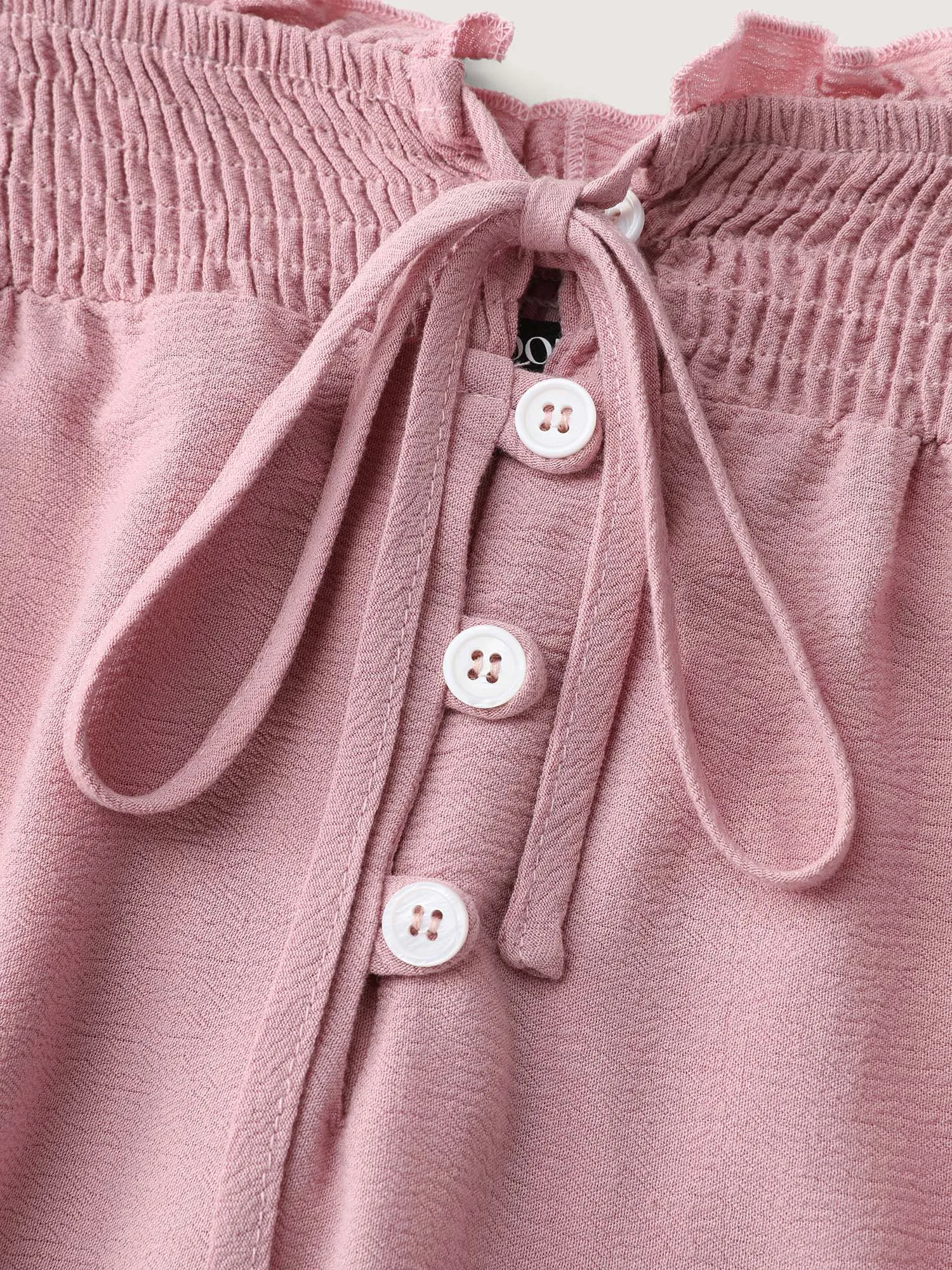 Supersoft Lace Trim Shirred Off-Shoulder Blouse sold by Bloomchic product image thumbnail 5