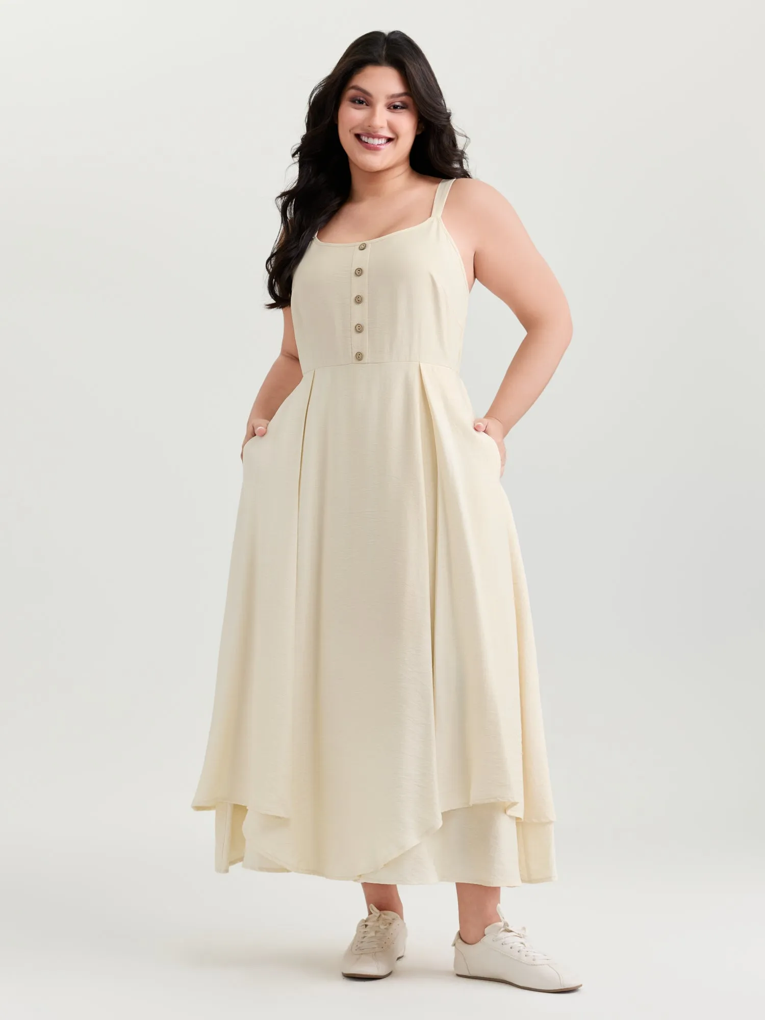 Supersoft High Low Hem Scoop Neckline Maxi Dress sold by Bloomchic product image thumbnail 3