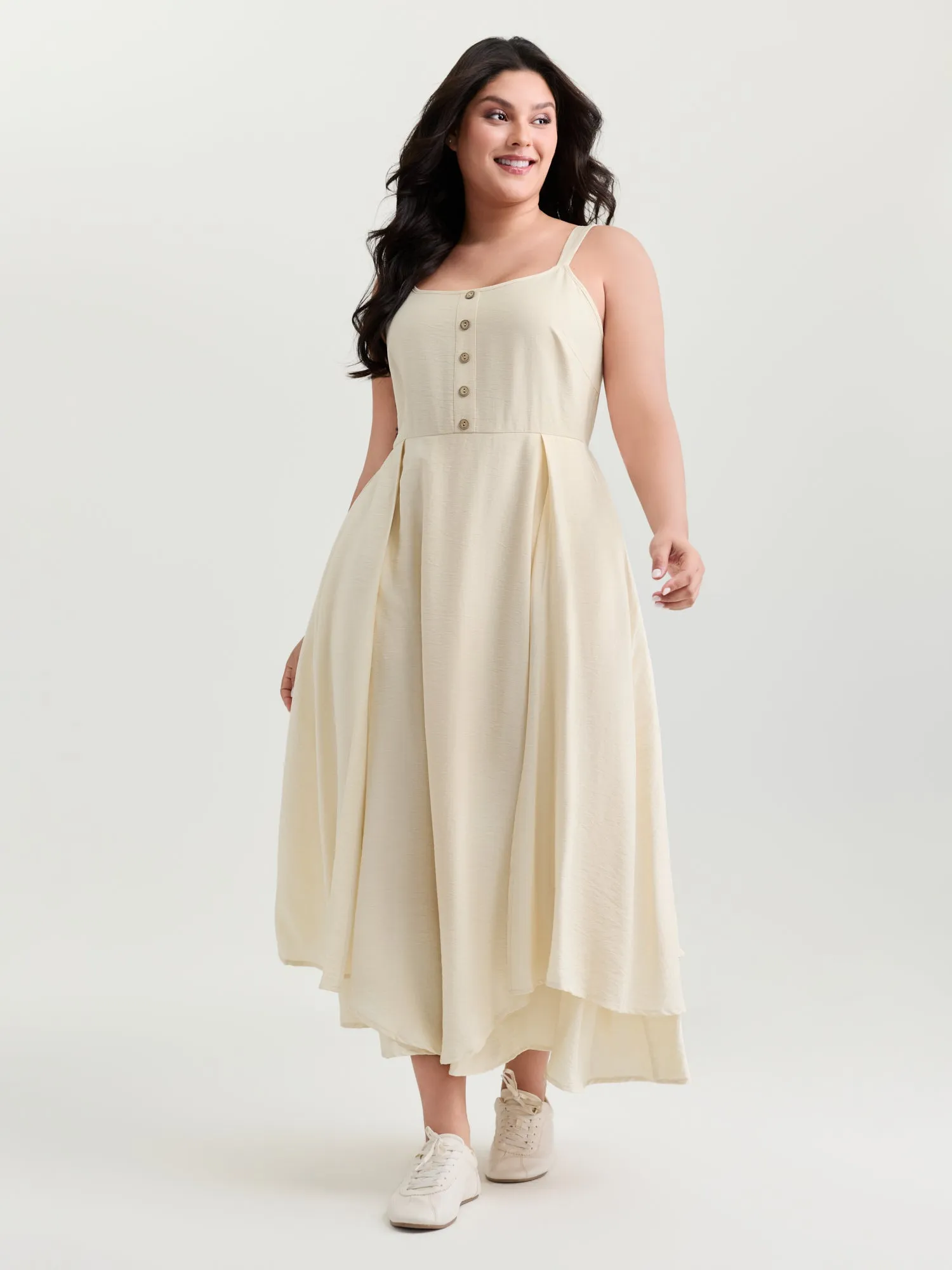 Supersoft High Low Hem Scoop Neckline Maxi Dress sold by Bloomchic