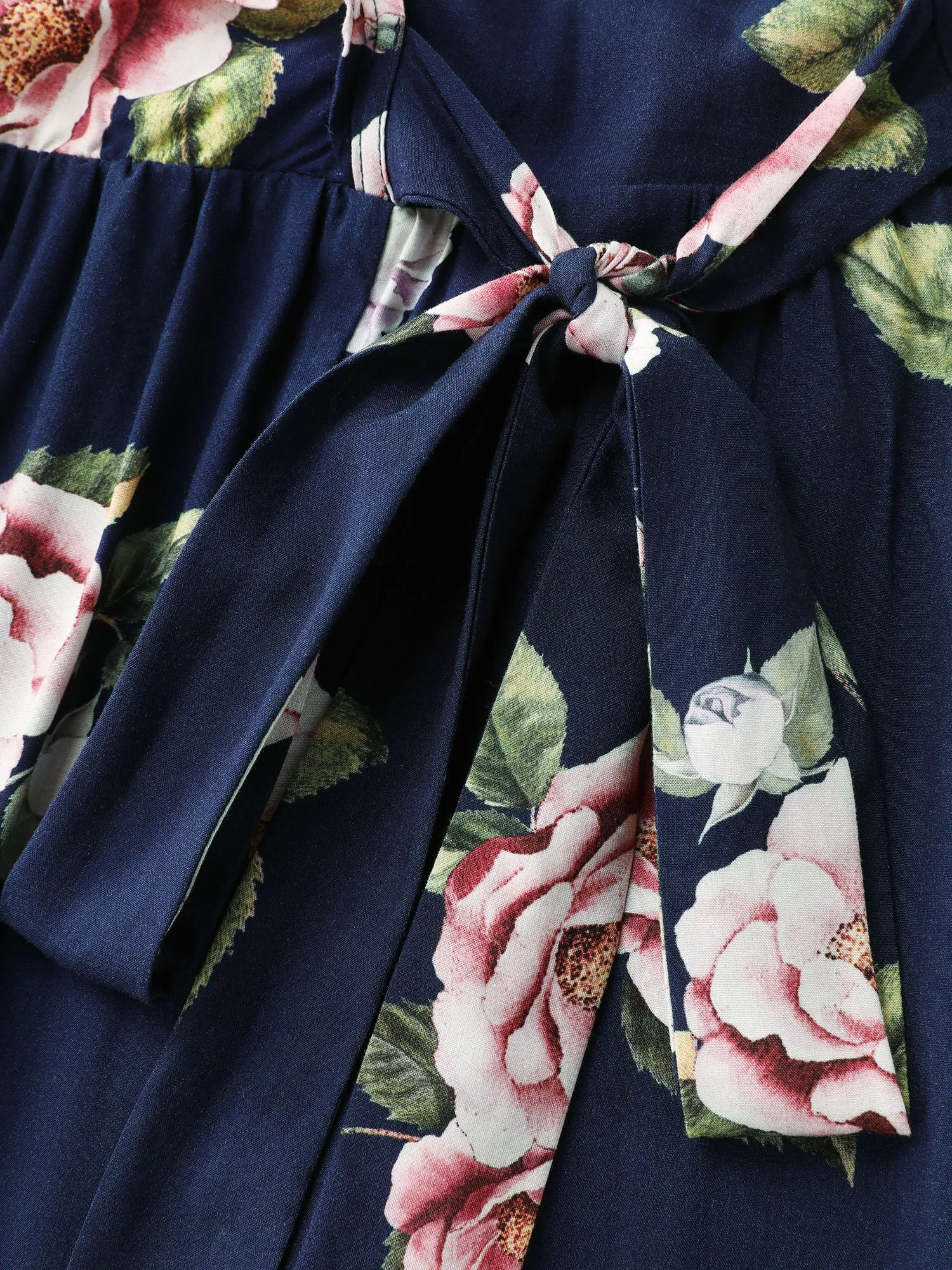 Romantic Floral Print High Slit Maxi Dress sold by Bloomchic product image thumbnail 5