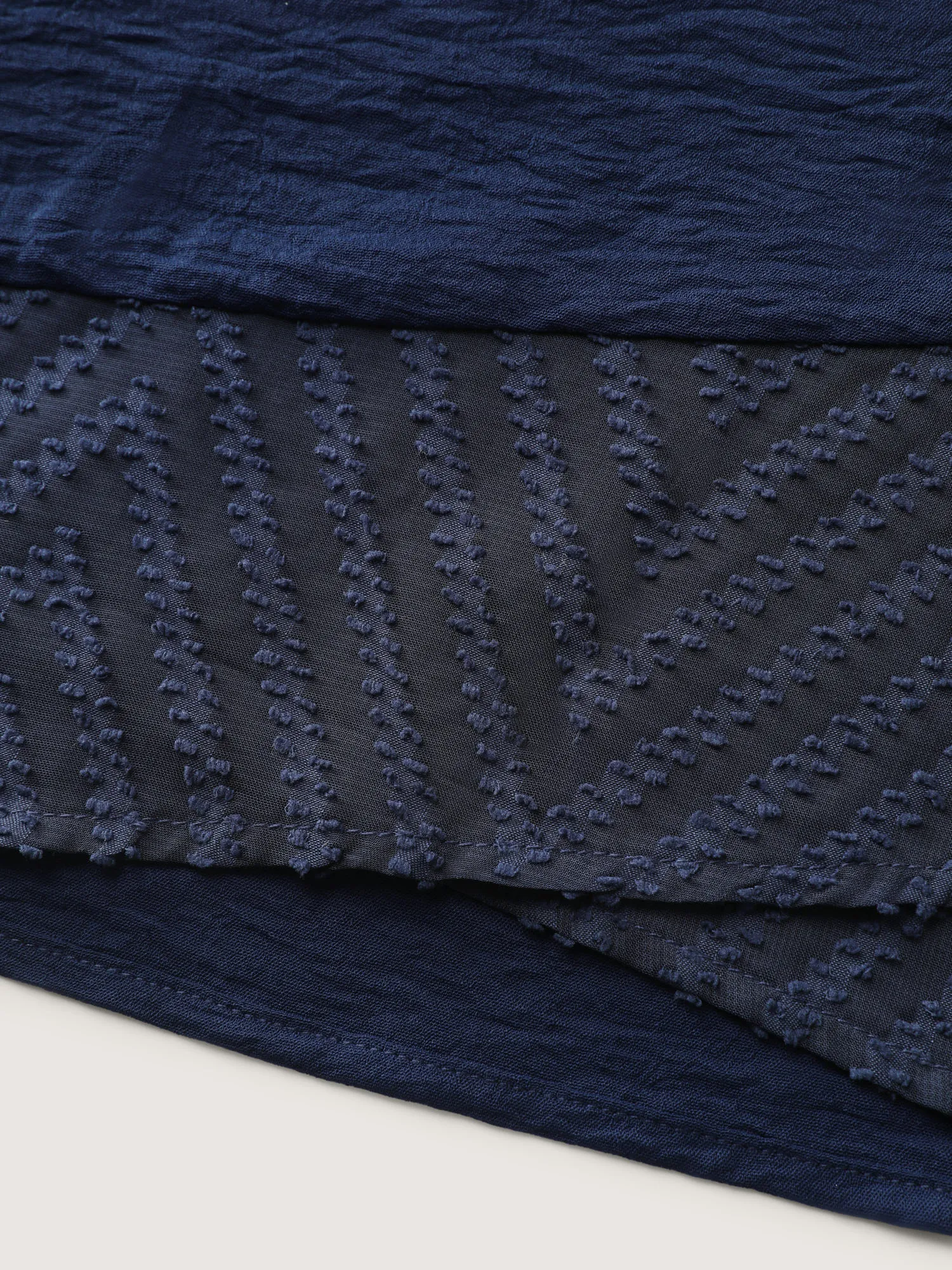 Sheer Textured Sleeve Round Neck Blouse sold by Bloomchic product image thumbnail 5