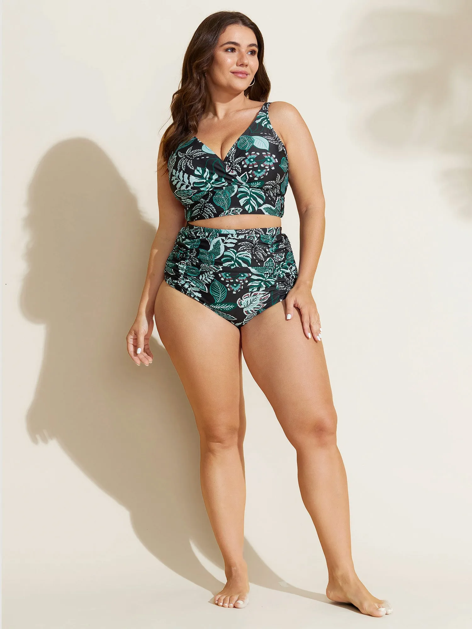 Floral Print Surplice Neckline Swim Top sold by Bloomchic product image thumbnail 3