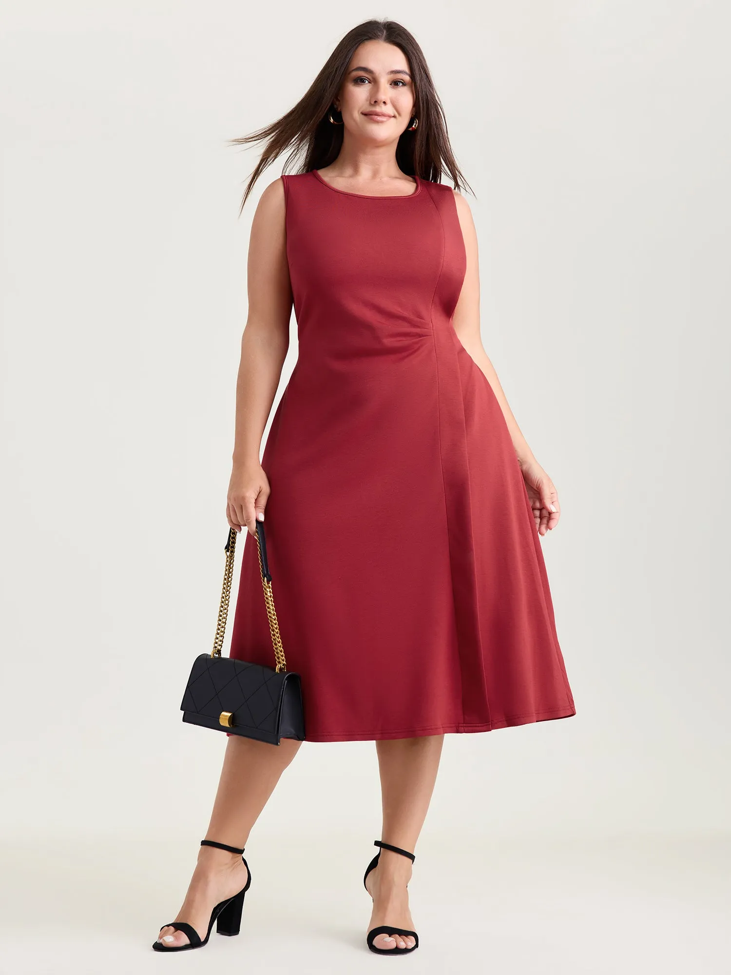 Elegant Knotted Side Pockets Midi Dress sold by Bloomchic product image thumbnail 3