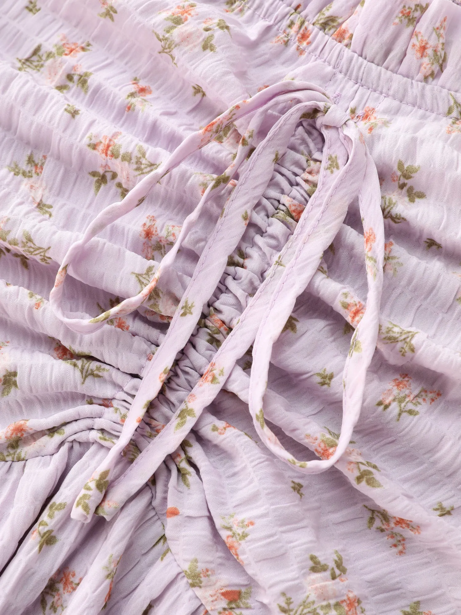 Off-Shoulder Romantic Ruffles Floral Mini Dress sold by Bloomchic product image thumbnail 5