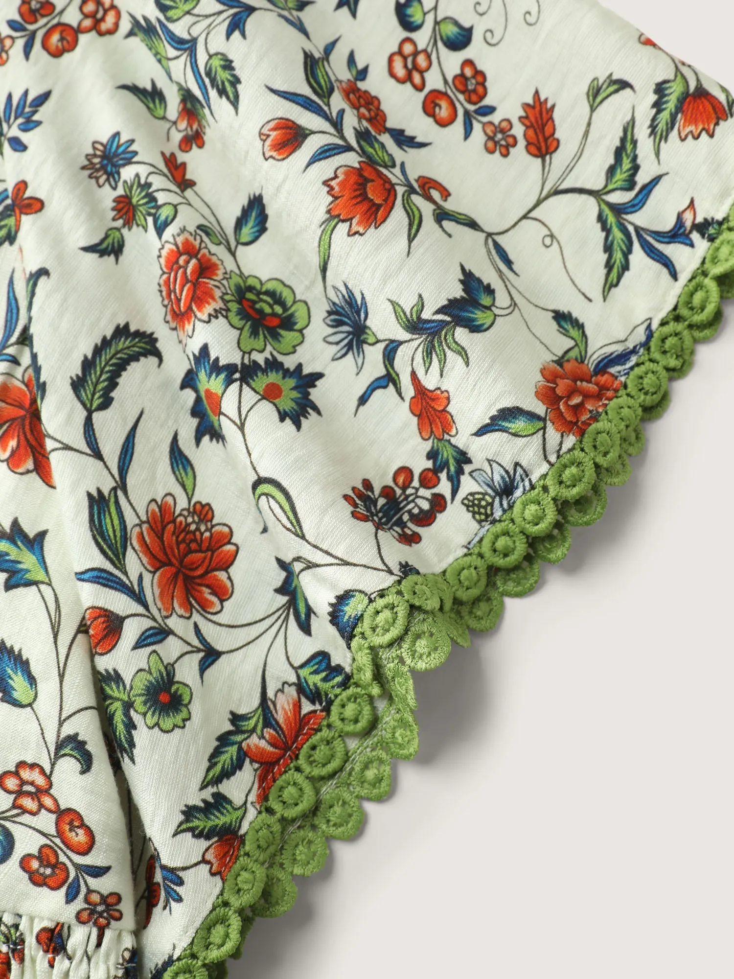 Dense Floral Print Bustier Shirred Waist Blouse sold by Bloomchic product image thumbnail 5