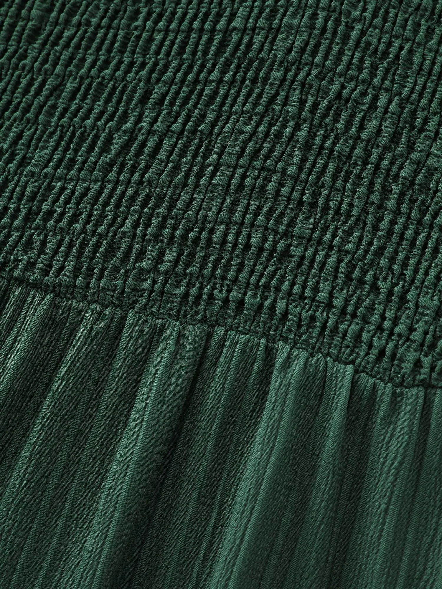 Textured Shirred Bust-Friendly Tiered Maxi Dress sold by Bloomchic product image thumbnail 5