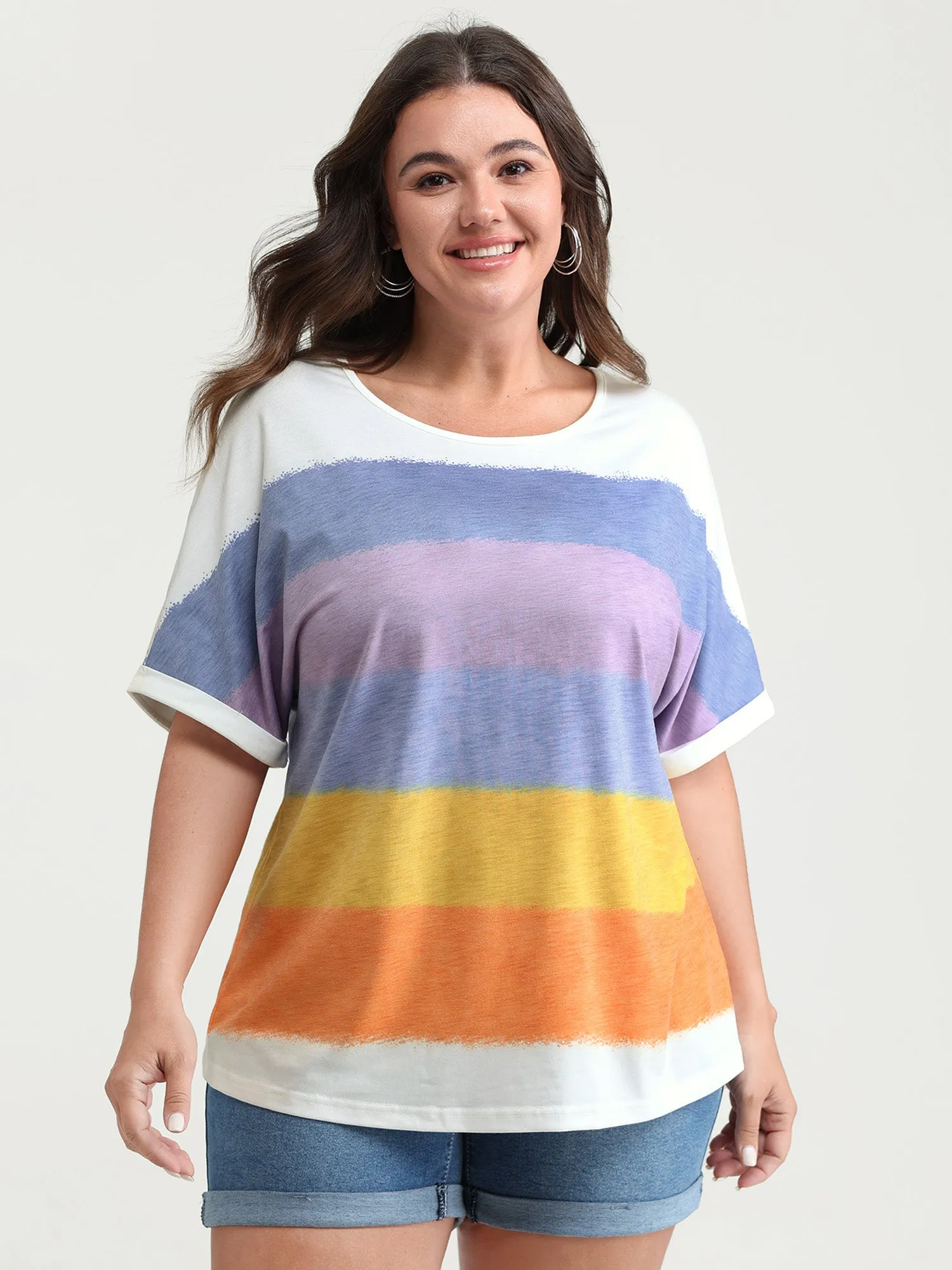 Multi-Color Supersoft Round Neck Knit Top sold by Bloomchic