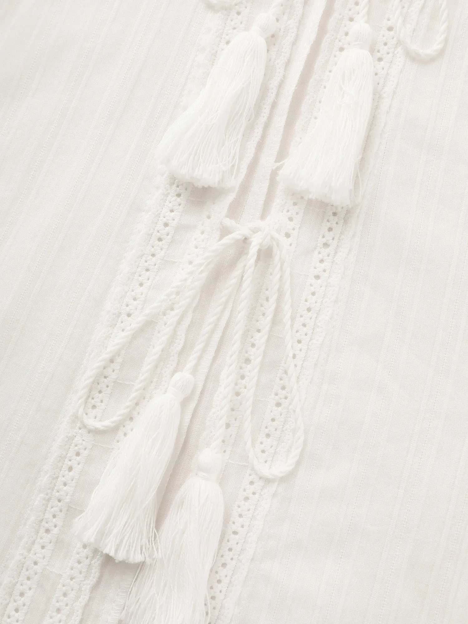 Pure Cotton Tassels Sheer Kimono sold by Bloomchic product image thumbnail 5