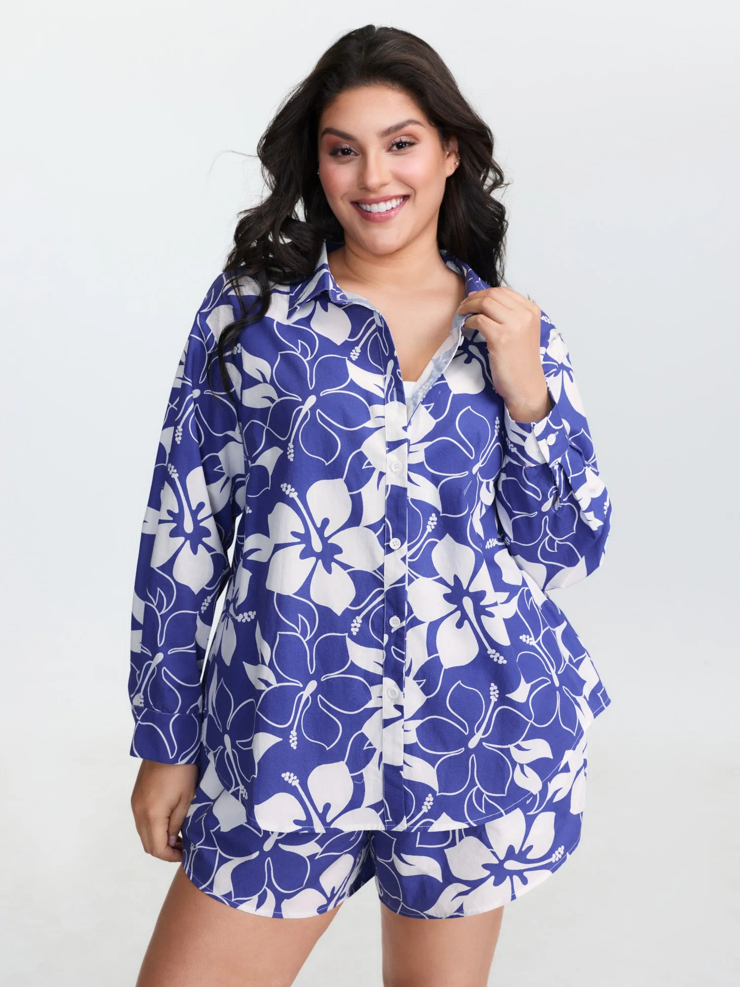 Pure Cotton Large Floral Print Shirt sold by Bloomchic product image thumbnail 4