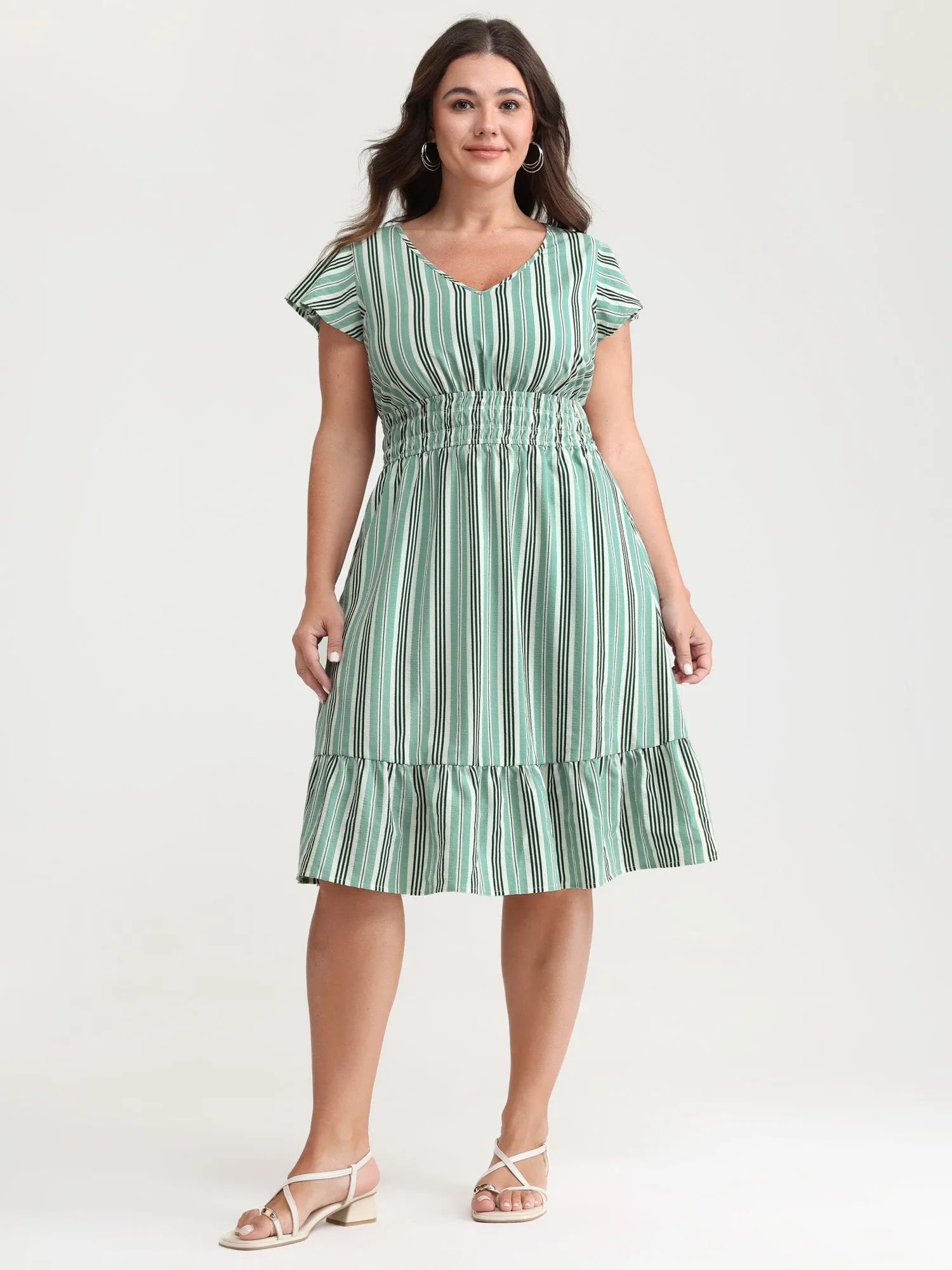 Breezy Stripe Print Pockets Mini Dress sold by Bloomchic product image thumbnail 3