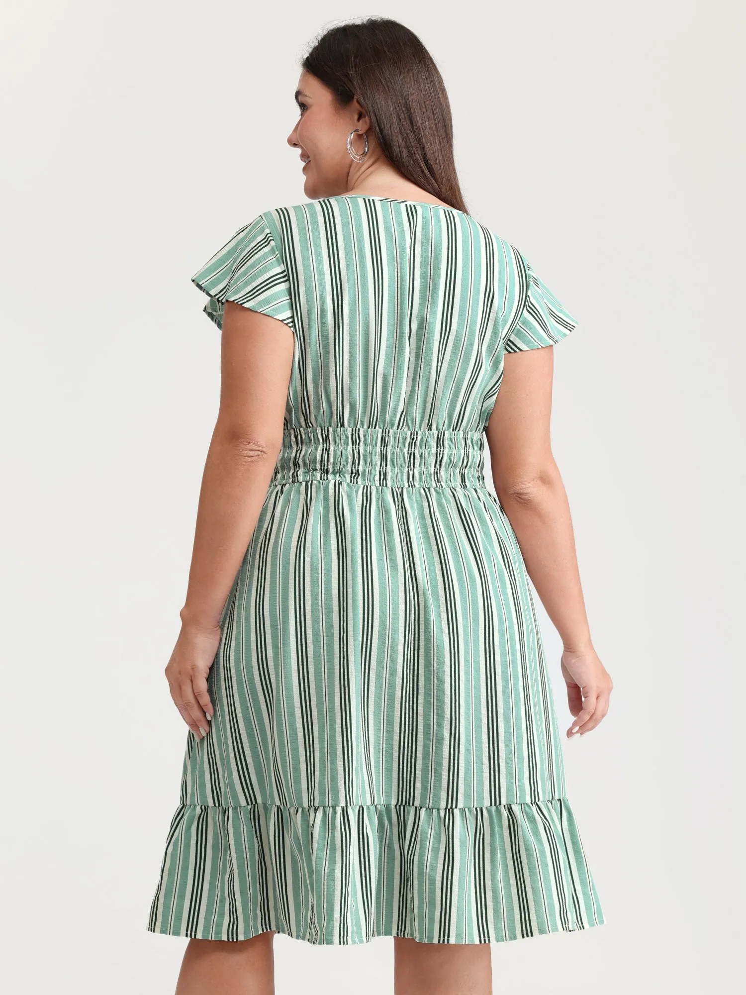 Breezy Stripe Print Pockets Mini Dress sold by Bloomchic product image thumbnail 4