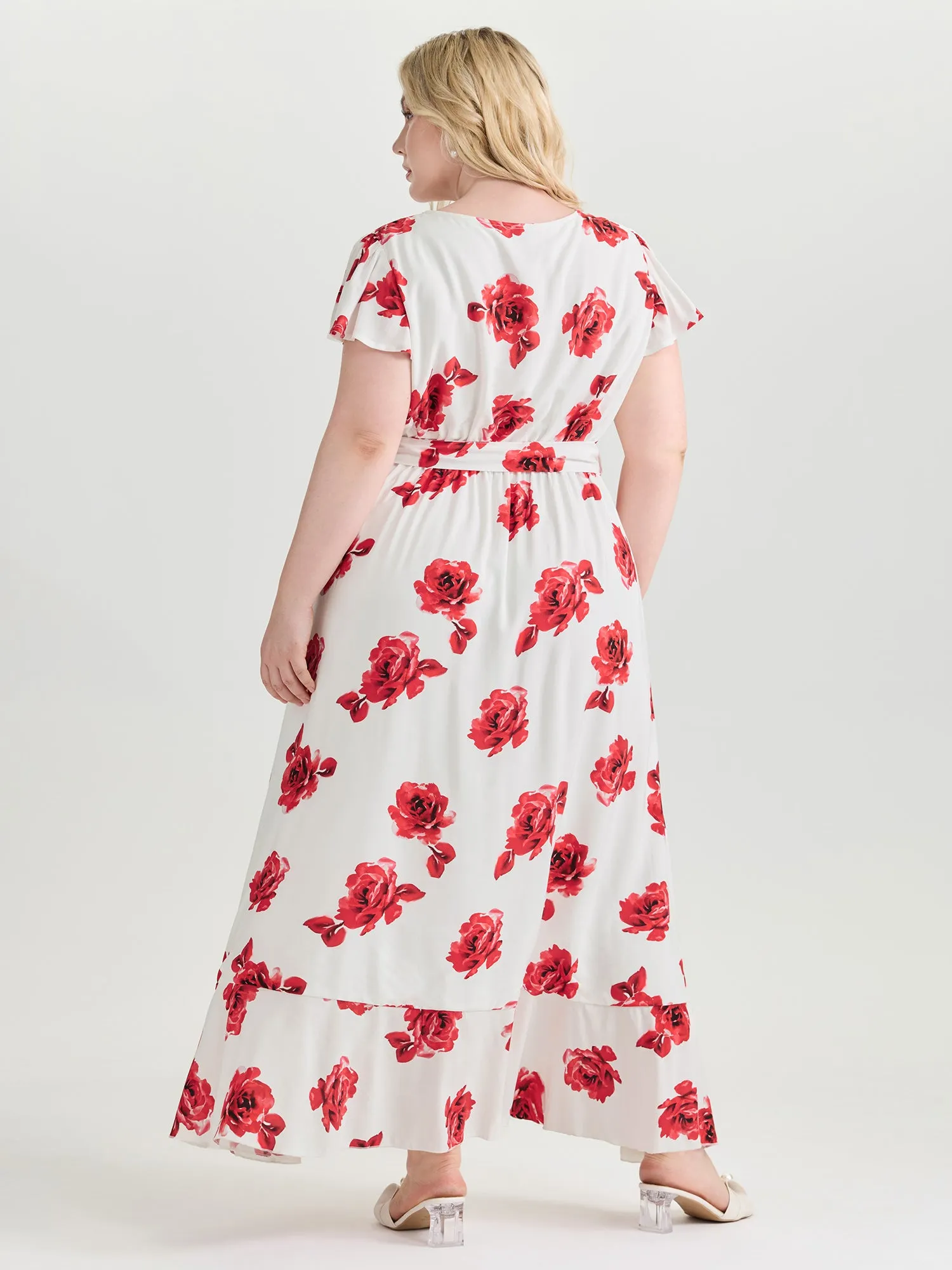 Romantic Times Floral Ruffled Hem Maxi Dress sold by Bloomchic product image thumbnail 4