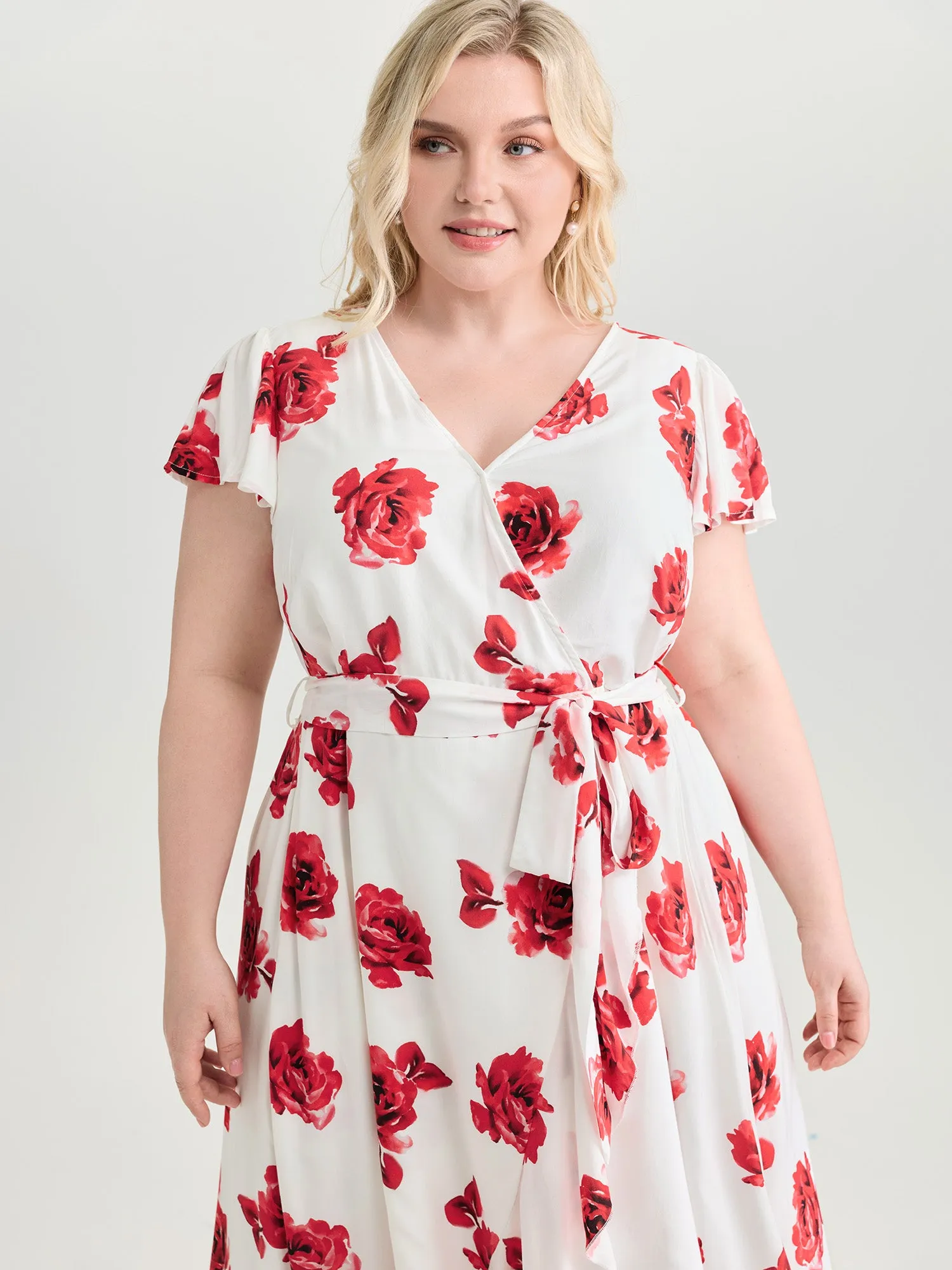 Romantic Times Floral Ruffled Hem Maxi Dress sold by Bloomchic product image thumbnail 2