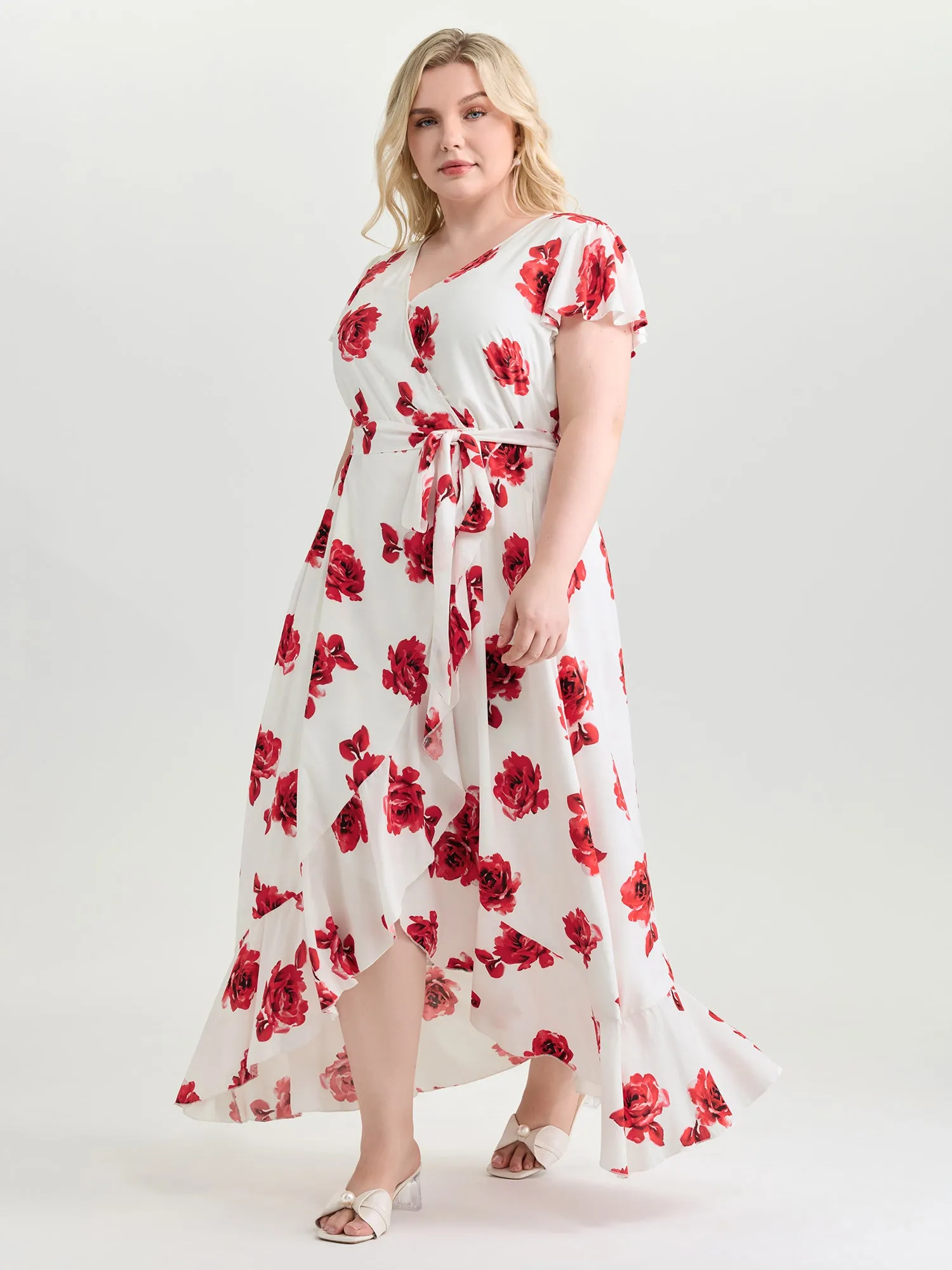 Romantic Times Floral Ruffled Hem Maxi Dress sold by Bloomchic product image thumbnail 3