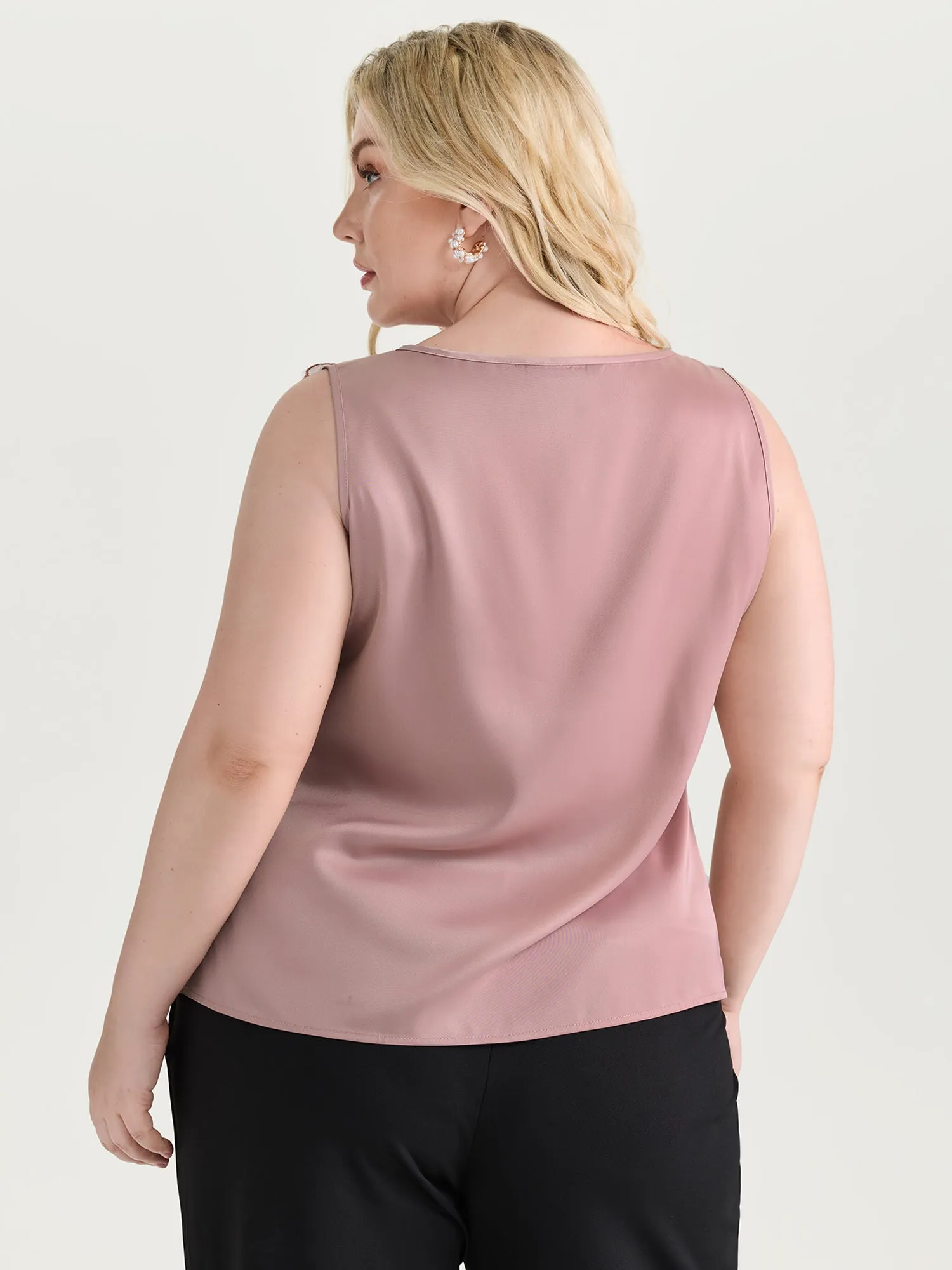Romantic Satin Lace Neckline Blouse sold by Bloomchic product image thumbnail 4