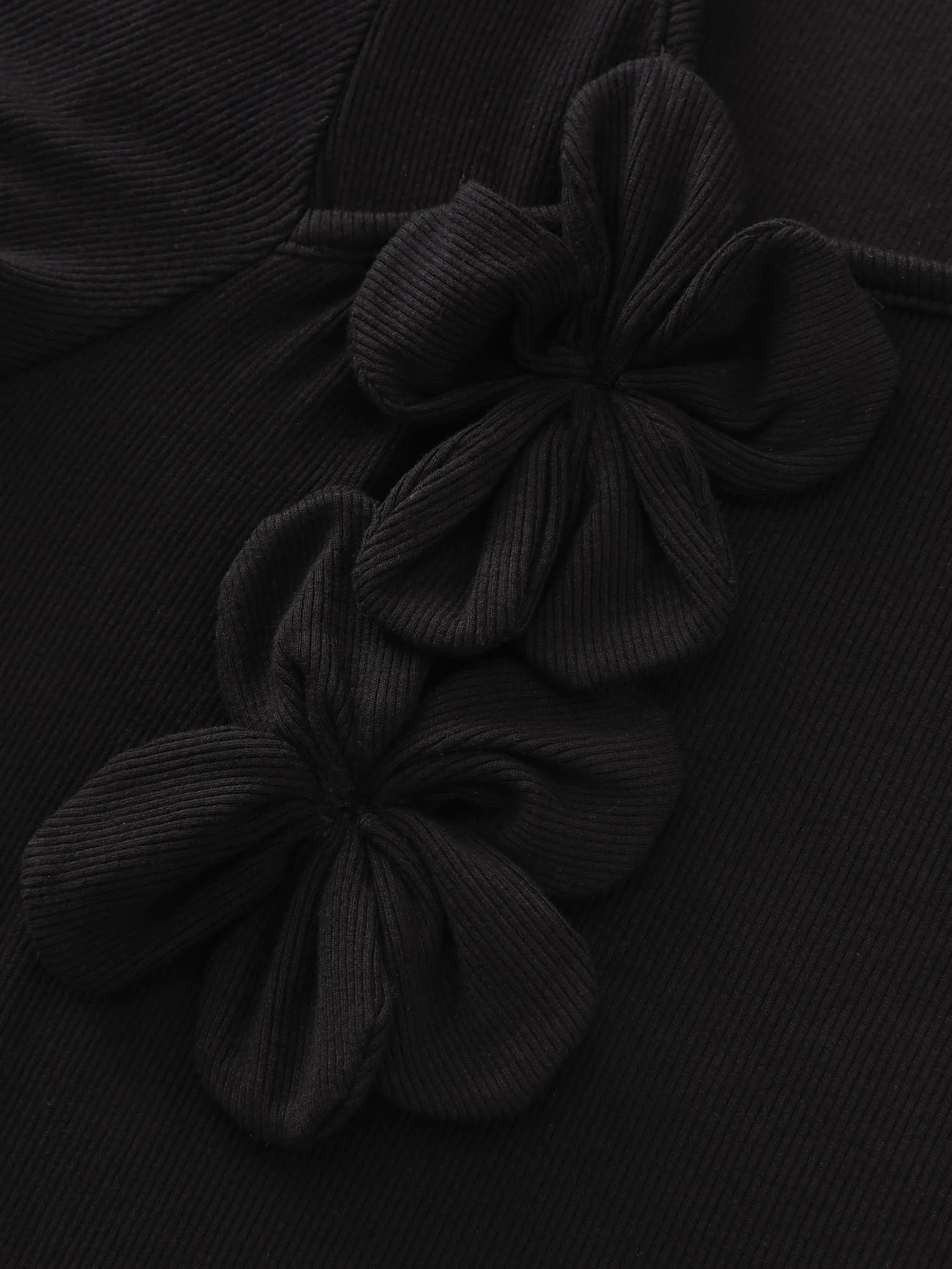 3D Flower Detail Asymmetrical Neckline Top sold by Bloomchic product image thumbnail 5