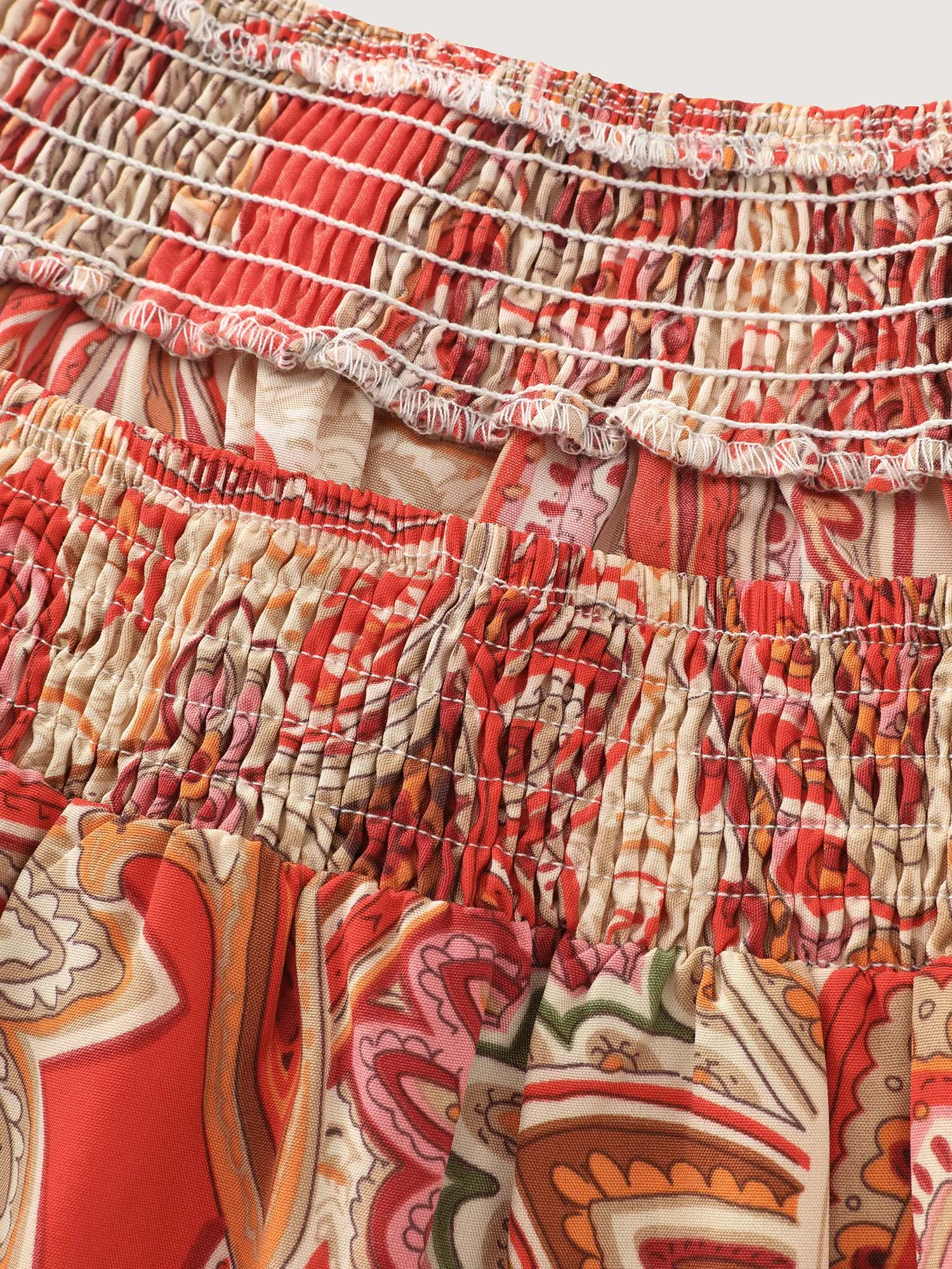 Colorful Paisley Print Off-Shoulder Blouse sold by Bloomchic product image thumbnail 5