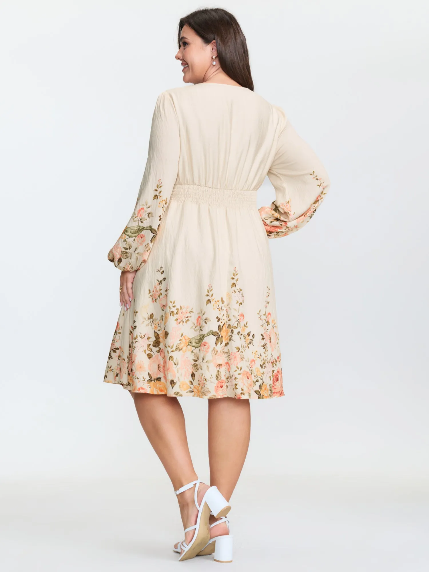 Floral Fiesta Adjustable Bodice Mini Dress sold by Bloomchic product image thumbnail 4