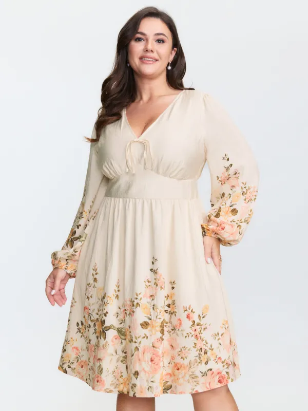 Floral Fiesta Adjustable Bodice Mini Dress made by Bloomchic