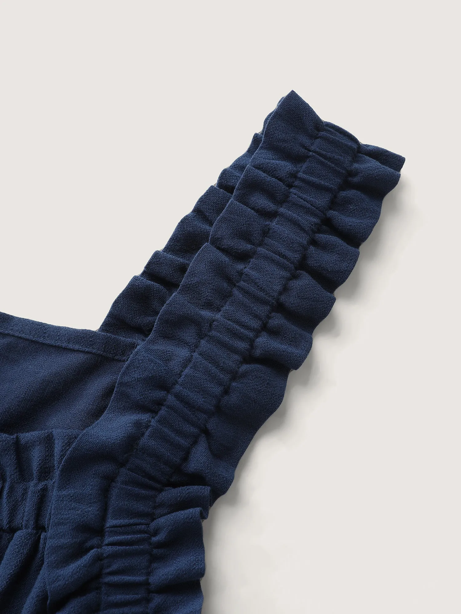 Shirred Wide-Straps Wide-Leg Jumpsuit sold by Bloomchic product image thumbnail 5